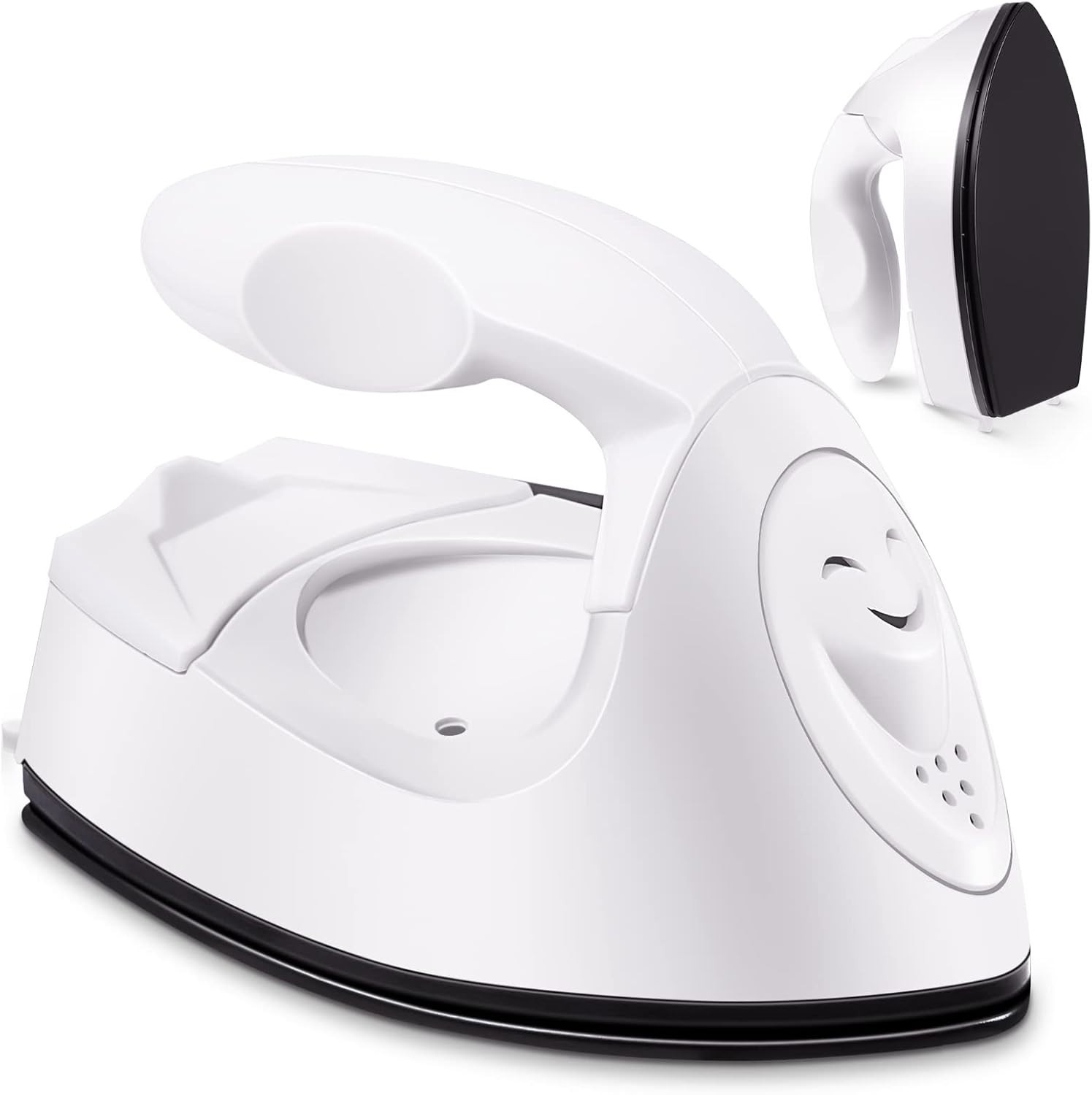 White Mini Craft Iron with Charging Base - Perfect for Heat Transfer Vinyl