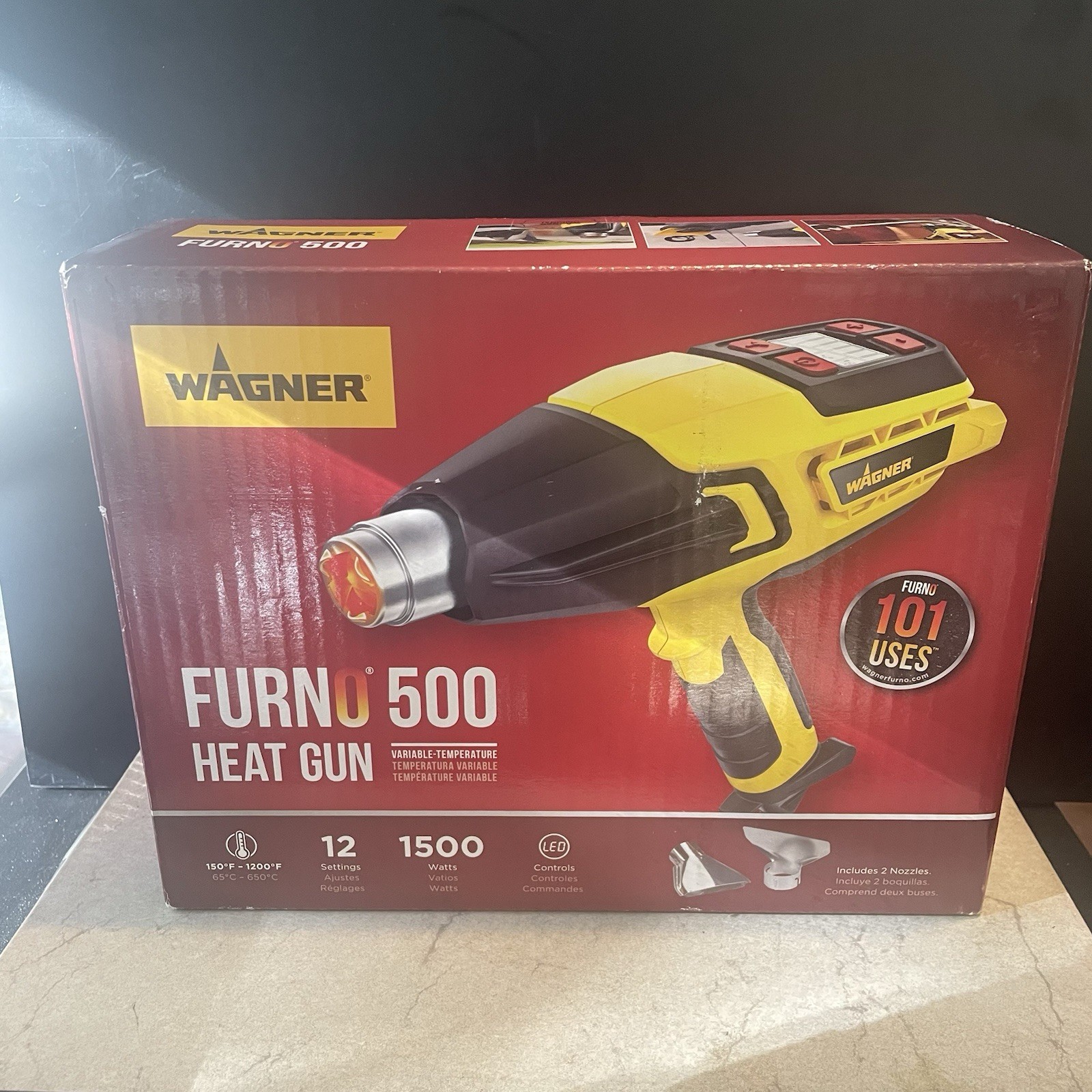 Wagner Spraytech 0503660 FURNO 500 Variable Temp Heat Gun 150° to 1200° F New