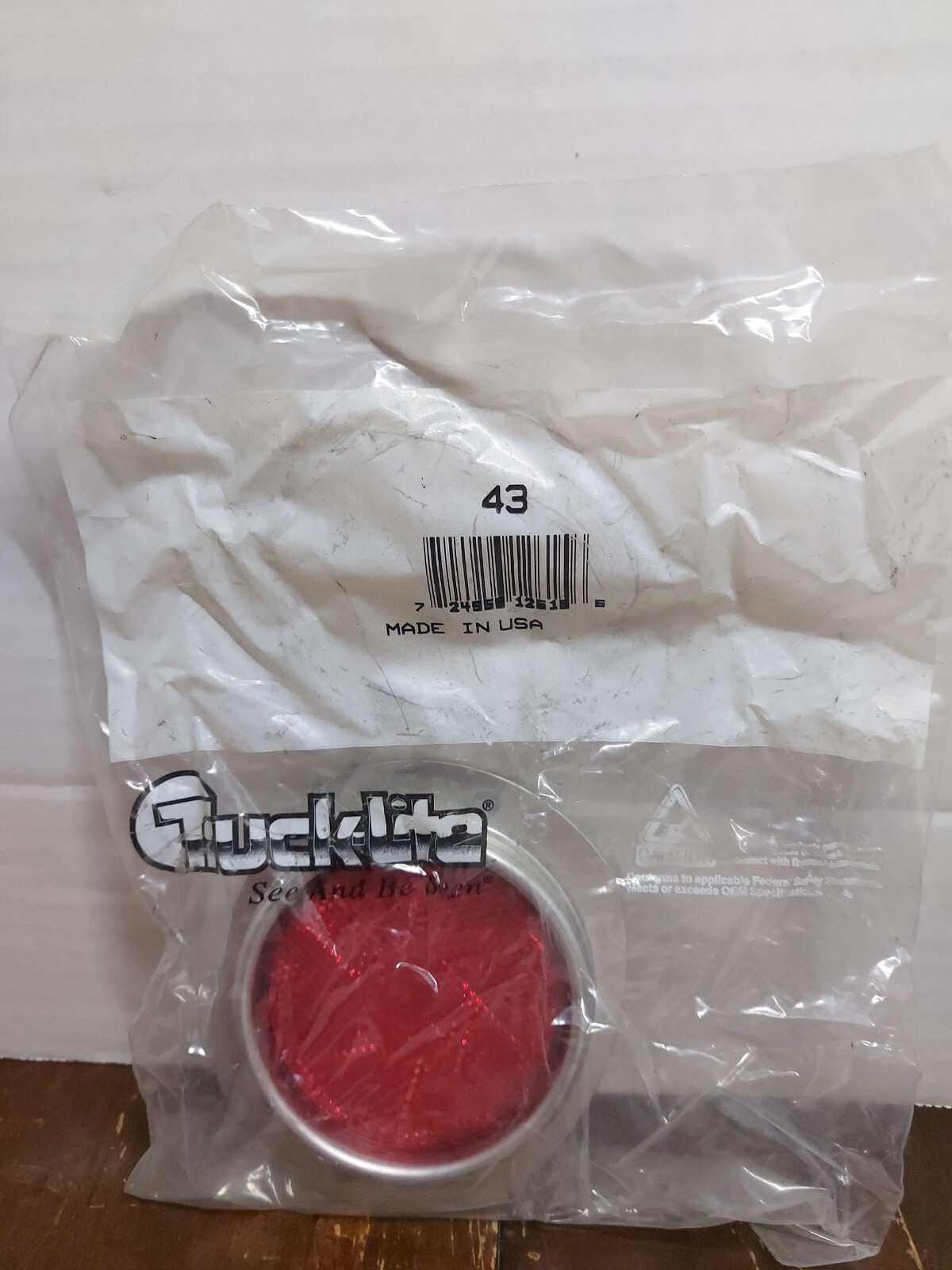 NOS Truck-Lite 43 Signal Stat Reflector 3" Round, Red Free Shipping!!!