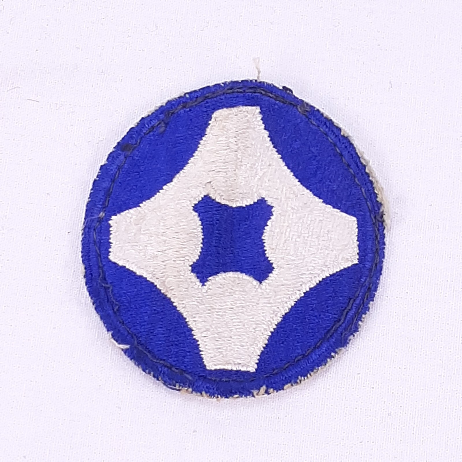 Vintage Original WWII U.S. Army 4th Service Command Snow Back Patch (a)