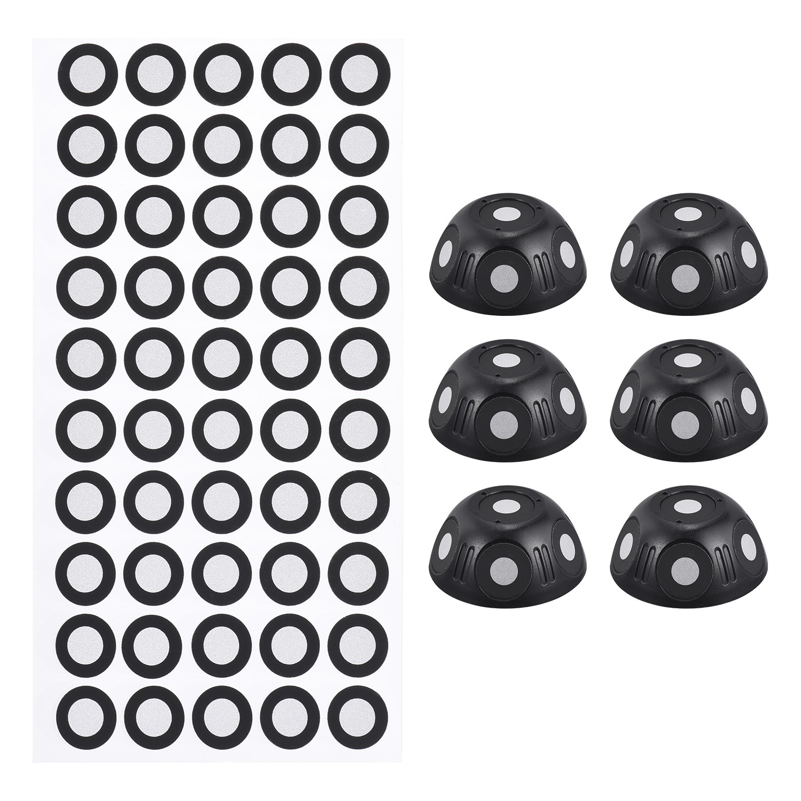 3D Scanning Markers Kit 6Pcs 6mm Hemispherical & 200Pcs 6mm Round PET+Plastic