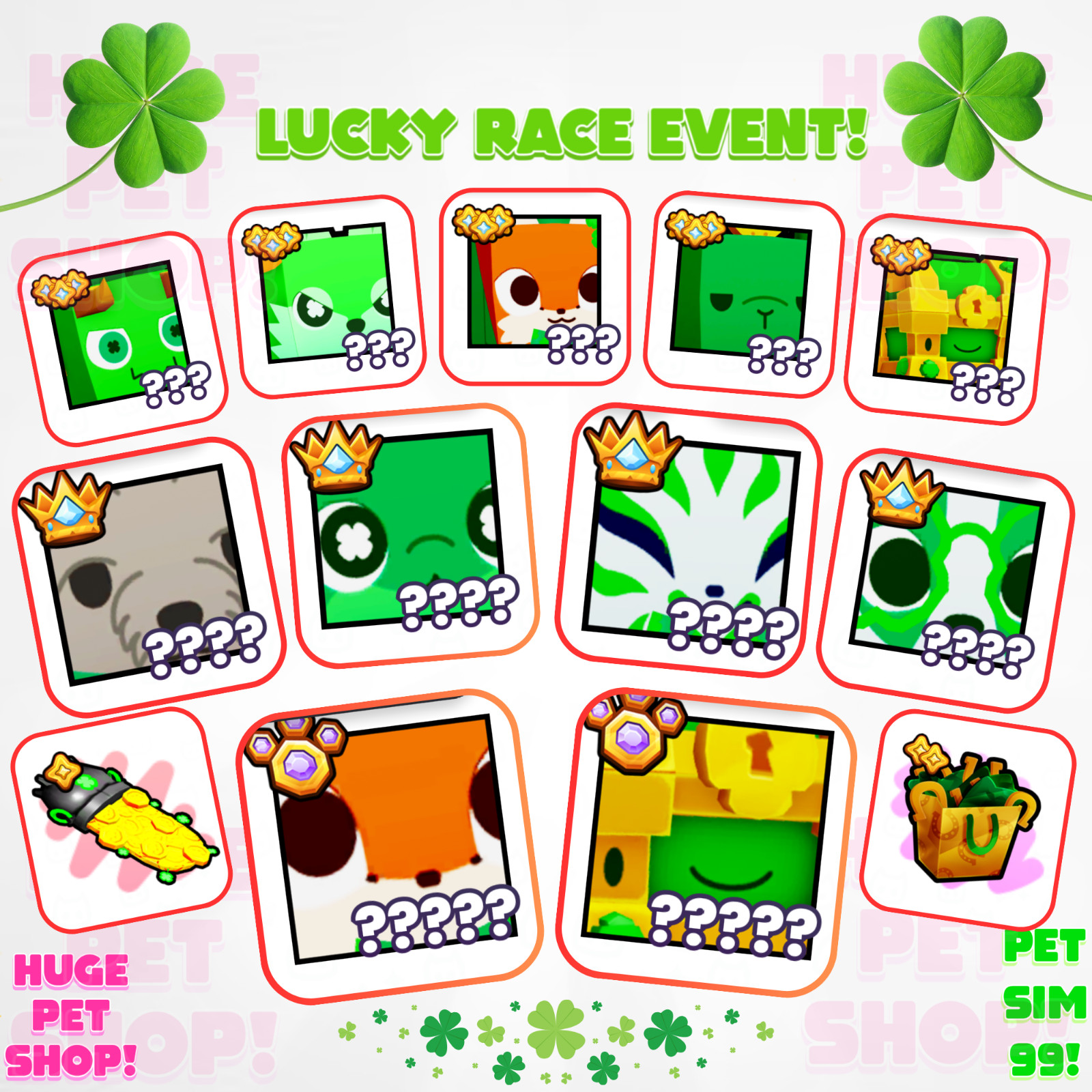 🍀LUCY RACE EVENT🍀 - 💪Pet Simulator 99 - PS99🎮 - CHEAP &  Fast Delivery!