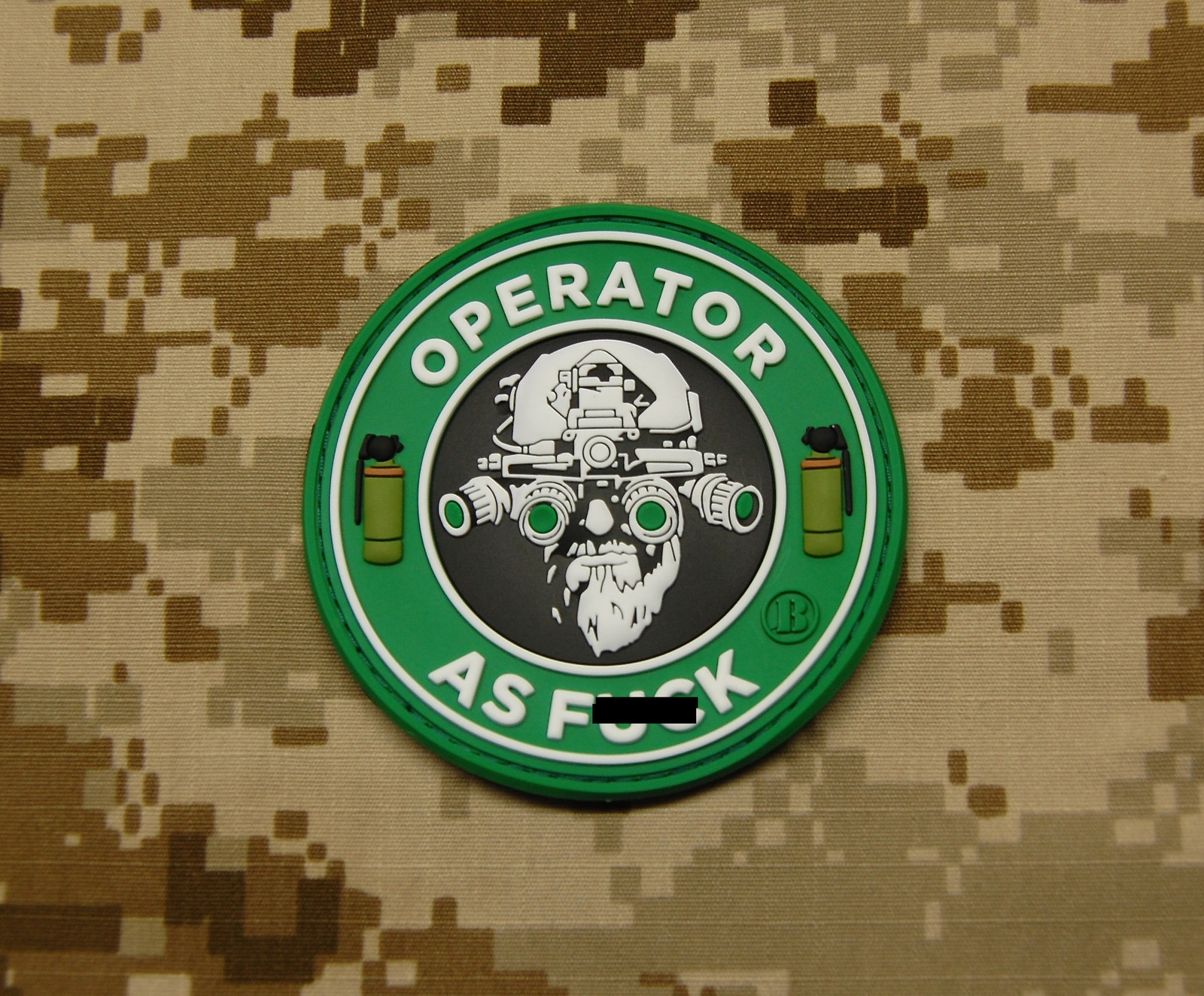 Operator As F**k OAF Nation DEVGRU MARSOC Raiders 3D PVC Patch Grumpy Pencil