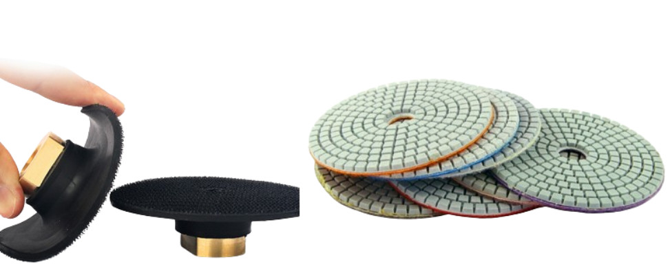 4" Diamond Polishing Pads 9+ Flexible Holder Bullnose Edge Granite Quartz