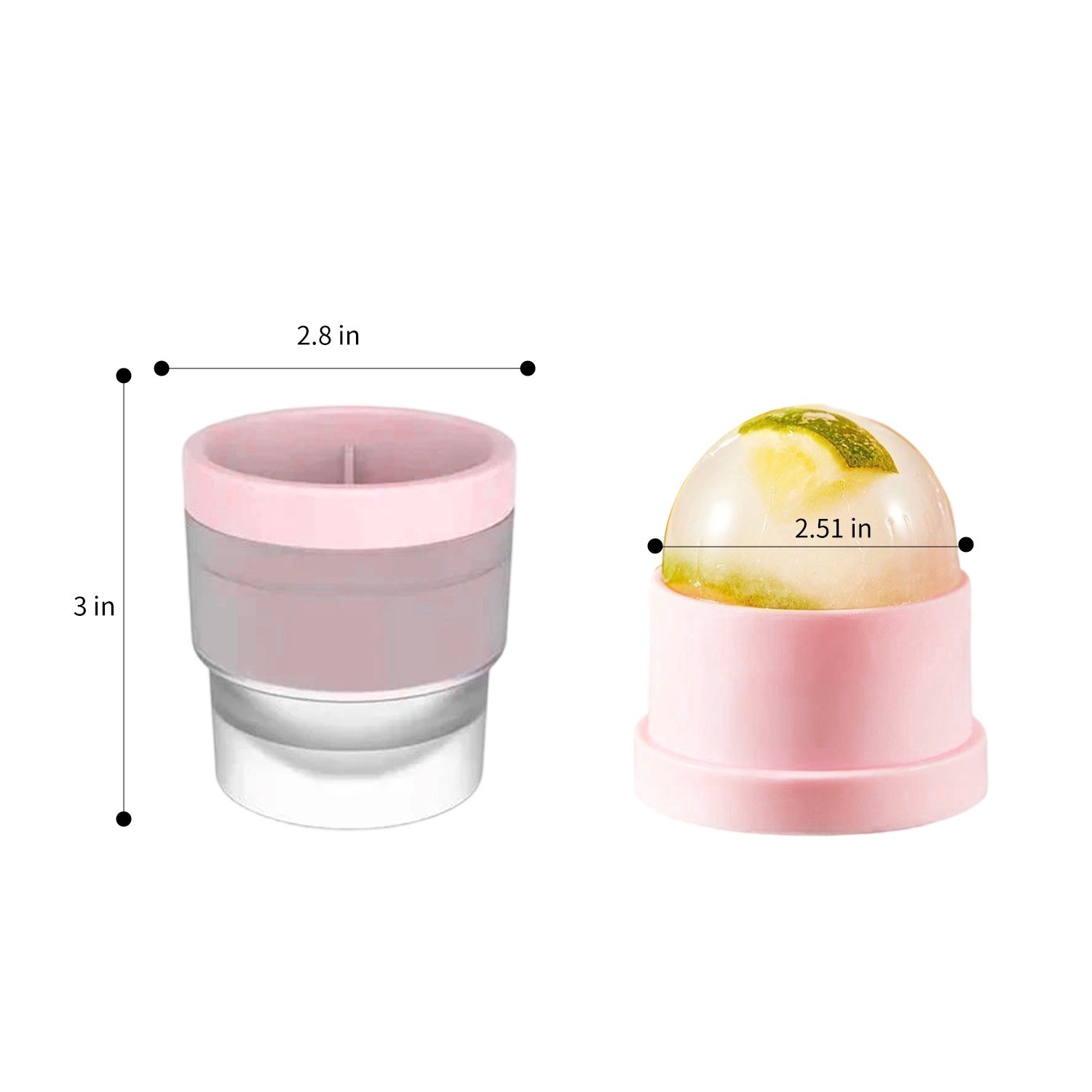 6 PCS Slow-Melting Stackable Large Ice Cube Mold Maker For Whisky Beverage