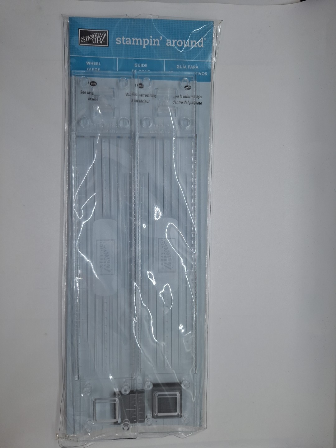 Stampin Up! Stampin' Around Wheel Guide 2 snap together 12" rulers