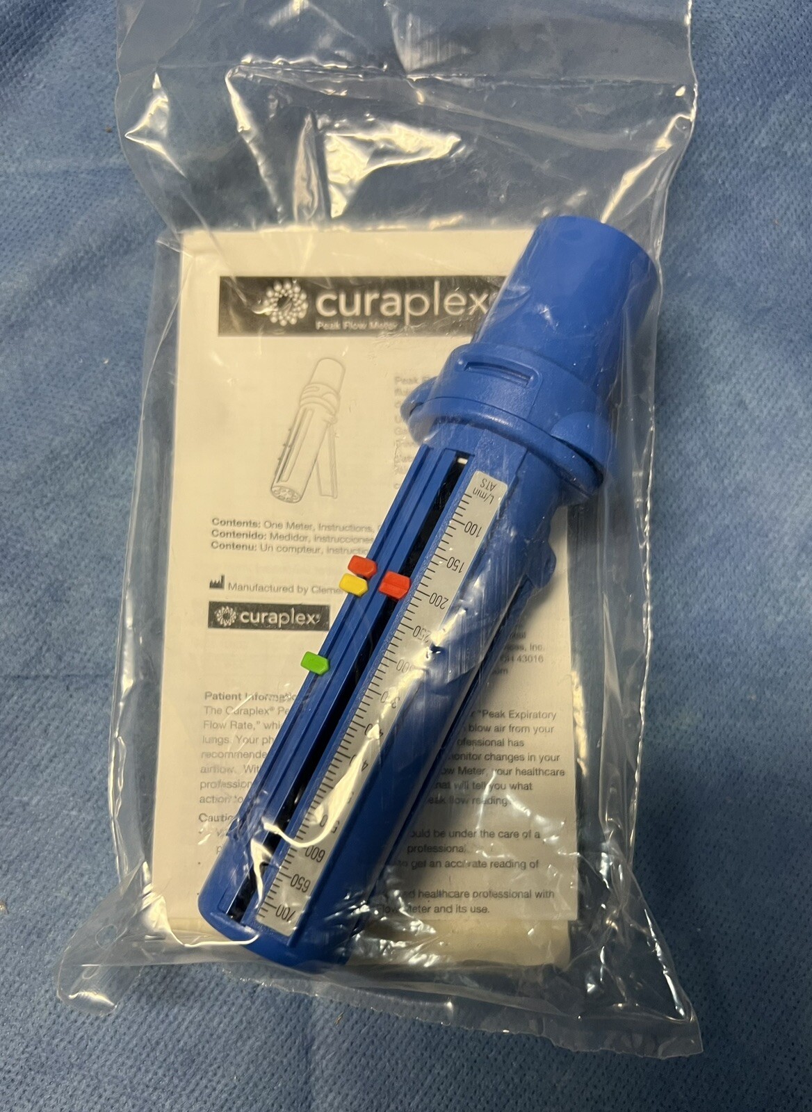 Curaplex 301-4900EA Peak Flowmeter ATS Scale, 10 L/min Increment, Free Shipping