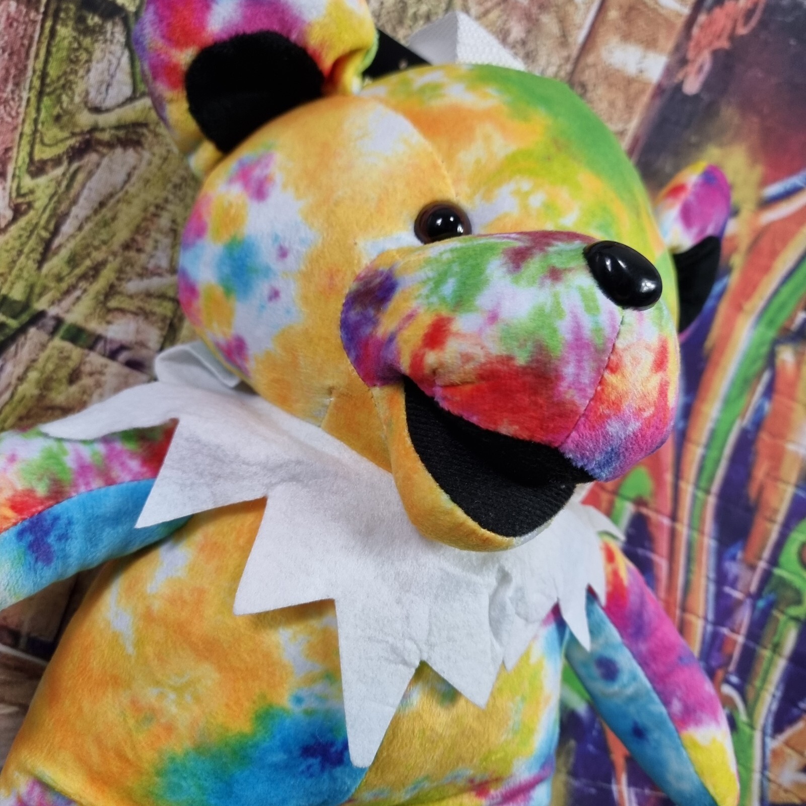 Grateful Dead Bear Tie Dye Backpack 16” Tall, Adjustable Straps New (B7)