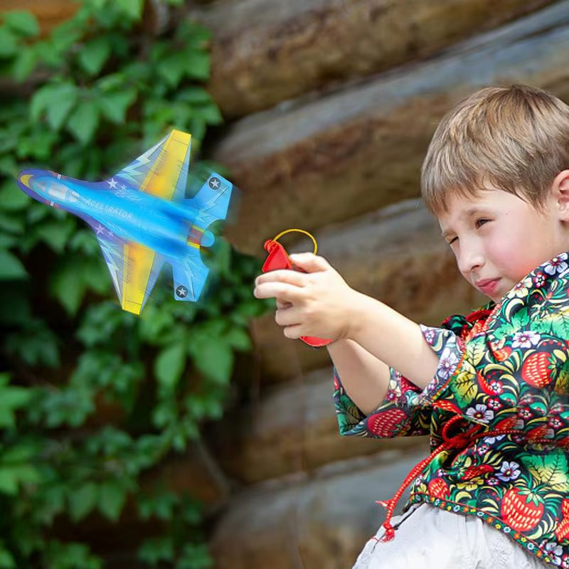 Catapult Glider Airplane Toy for Kids Boys Girls Age 4-7 Flying Plane Gift