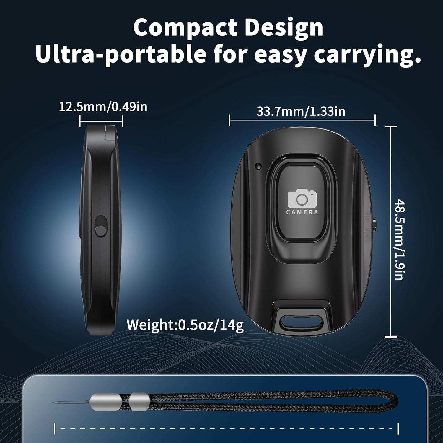 2 Pack Rechargeable Wireless Camera Remote Shutter for Iphone