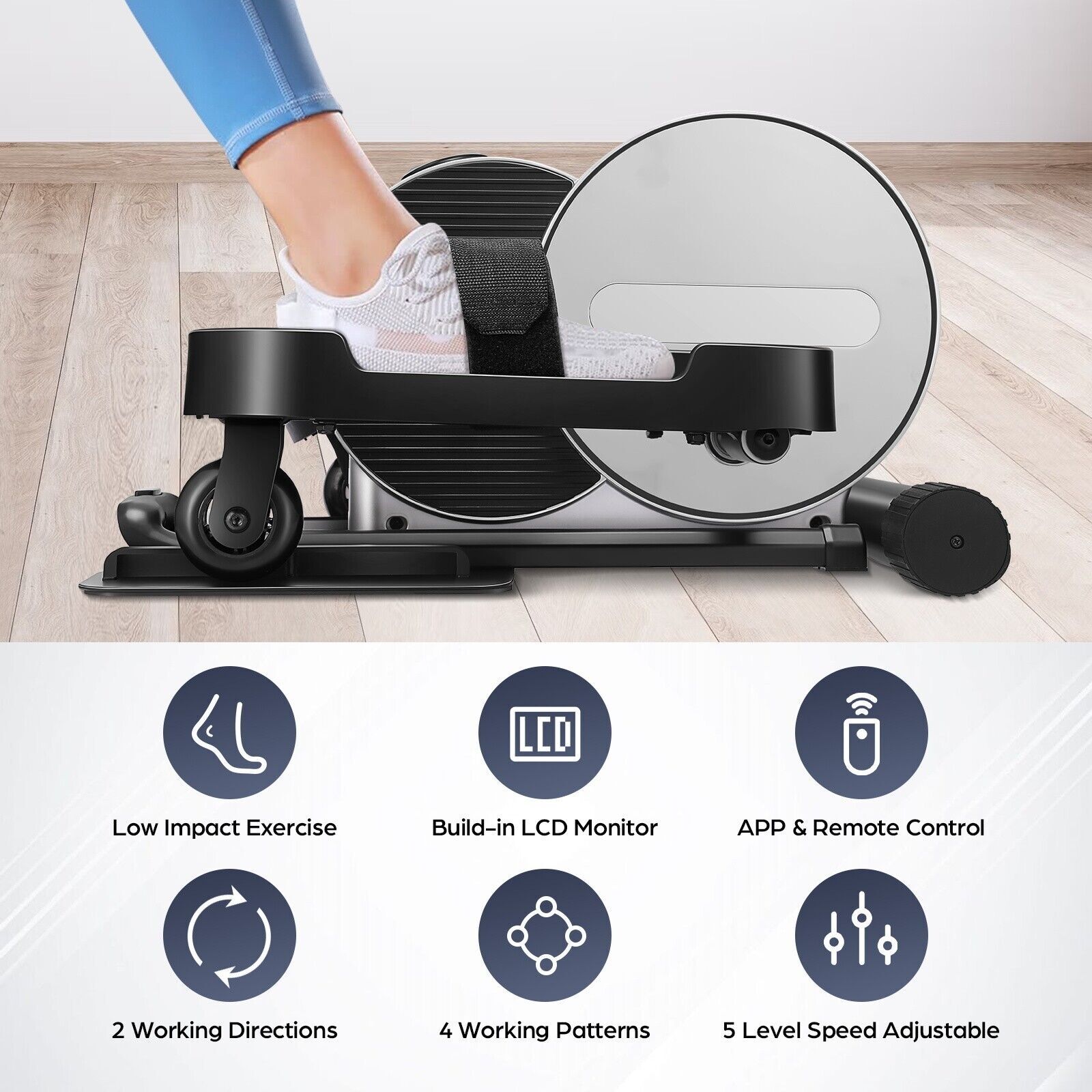Under Desk Elliptical Machine,Electric Leg Exerciser While Sitting for Seniors\*