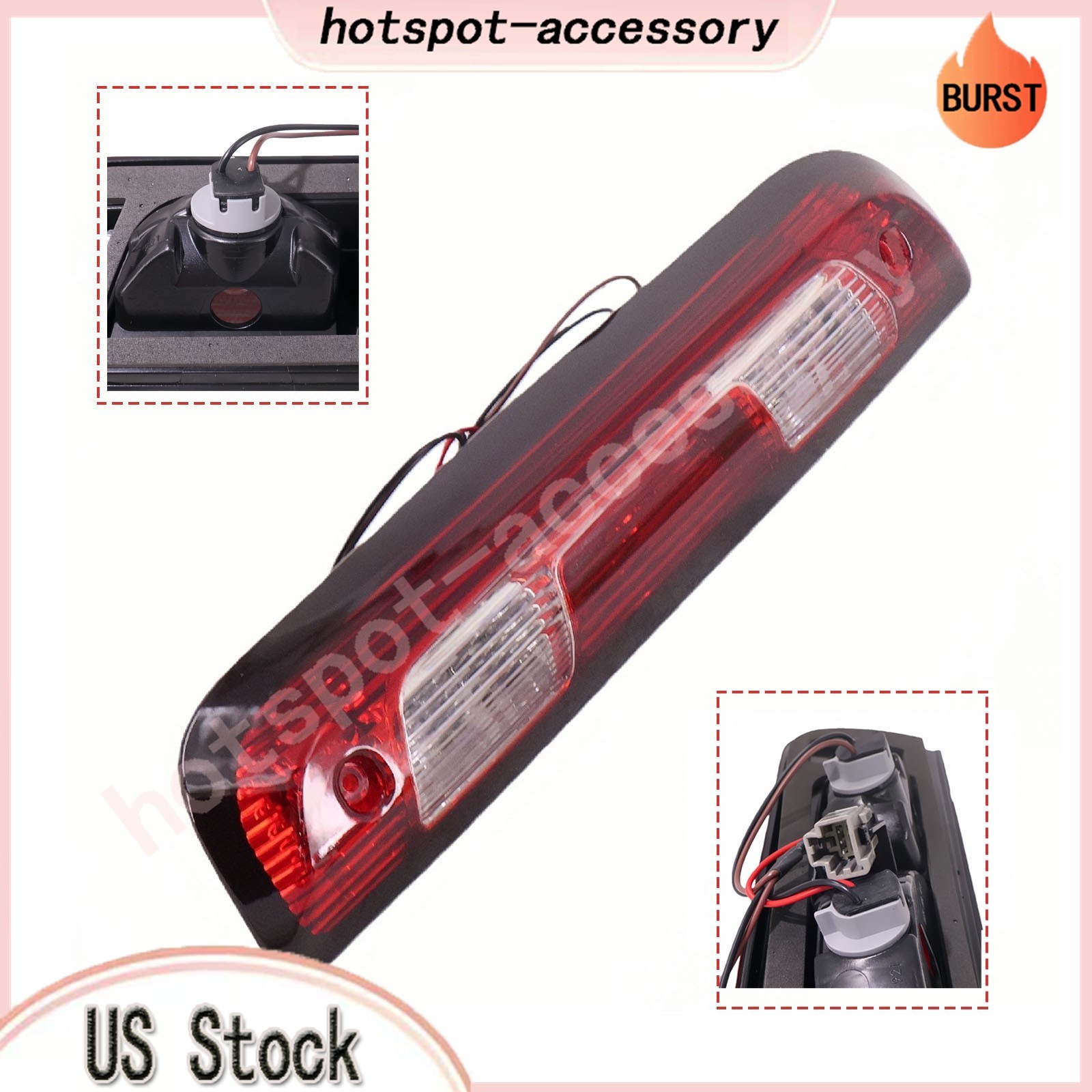 NEW High Mount Third Brake Stop Light Fits 2014-2023 Chevrolet Silverado 1500