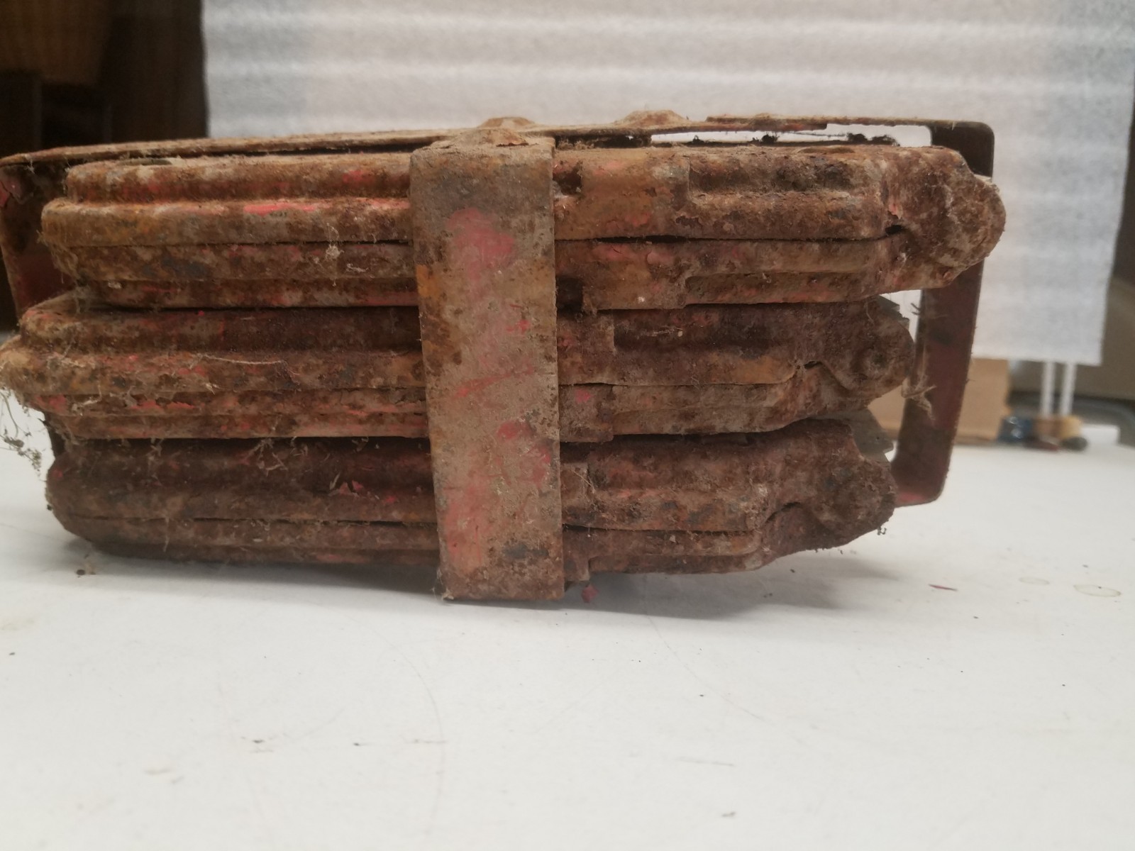 Vintage Red Emergency Roadside Reflectors Set of 3 Folding Base Frame (V)