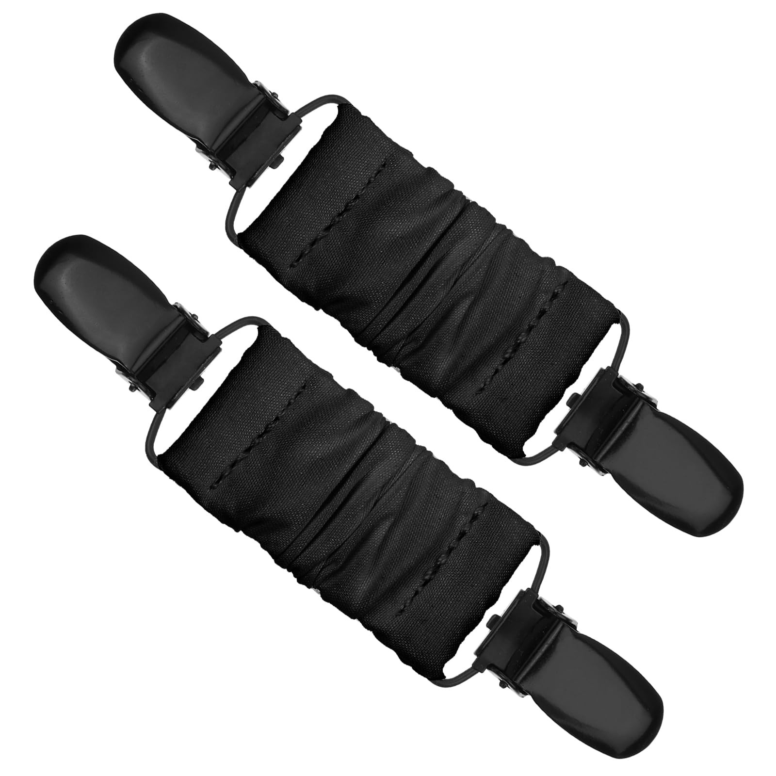 2-Pack Sweater Dress Clips Waist Cincher Back Cinch Travel Hat Clips Black