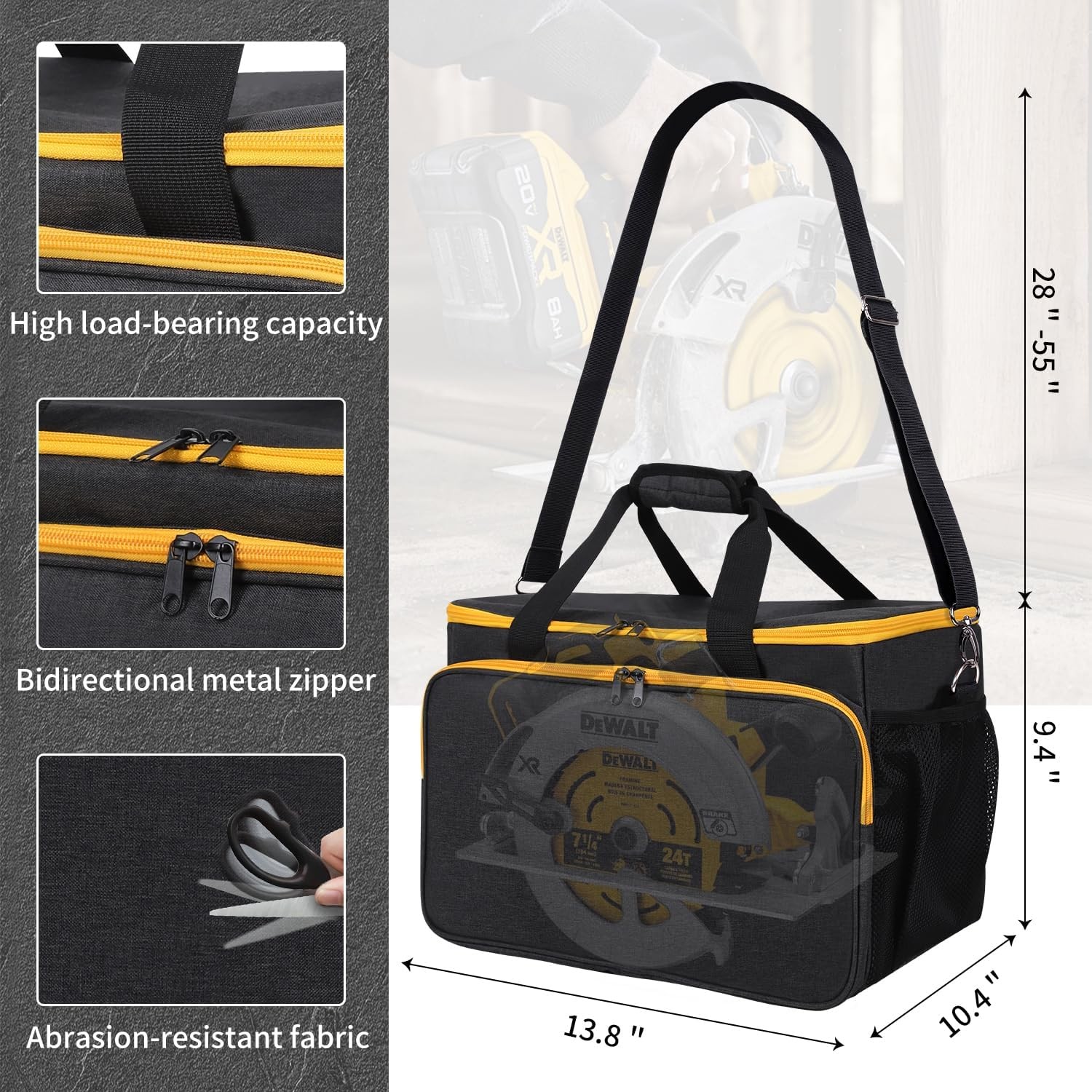 Carry Bag for DEWALT 20V MAX Circular Saw DCS391B/DCS565B,Storage Case for DE...