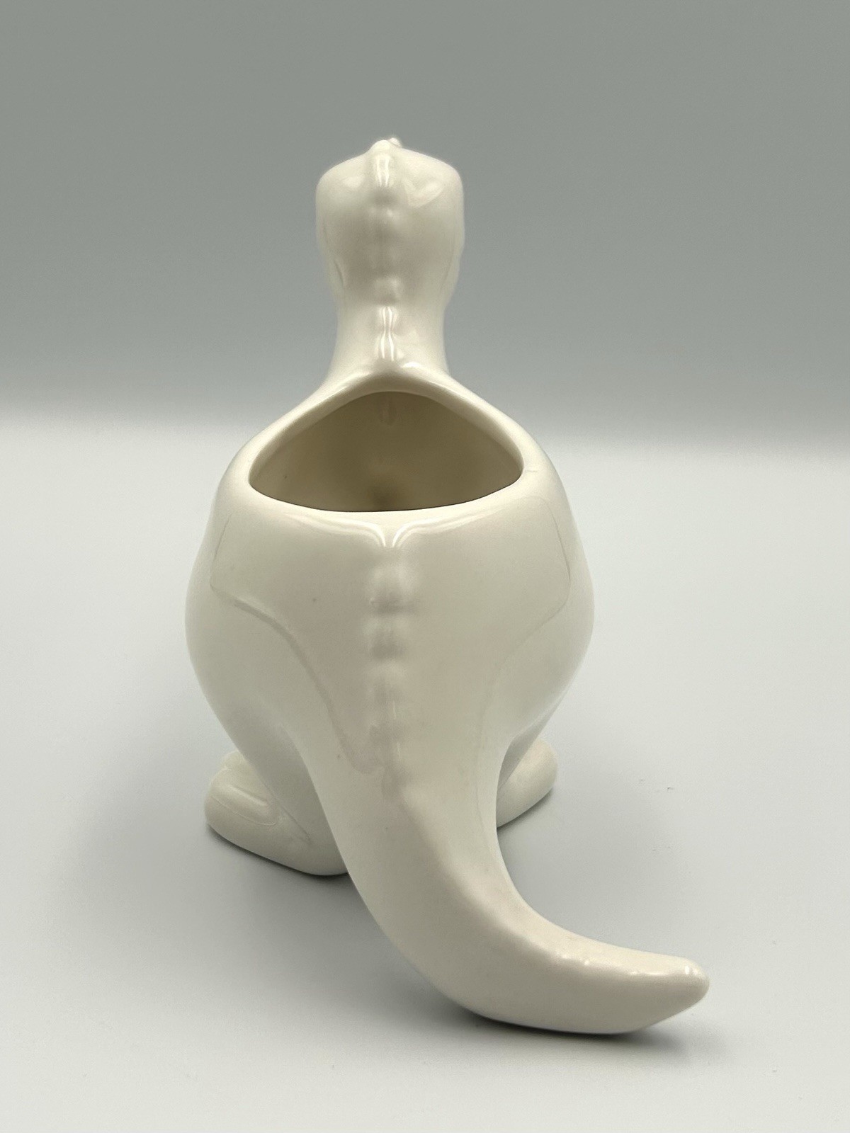 Small Dinosaur T-Rex Succulent Planter White Ceramic