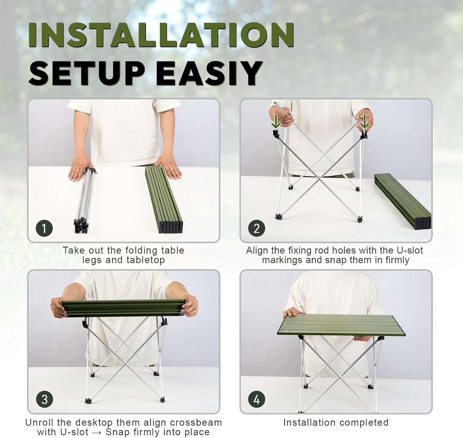 Camping Side Table, Ultralight Aluminum Folding Table, Small Compact Portable