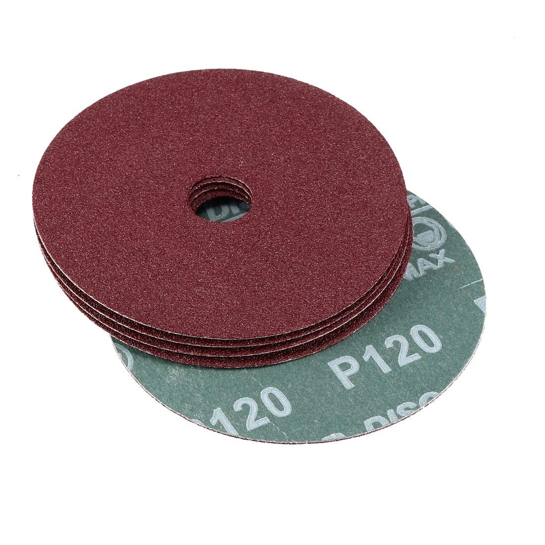 25PCS 4-1/2"x 7/8" Aluminum Oxide Resin Fiber Sanding Disc Center Hole 120 Grit