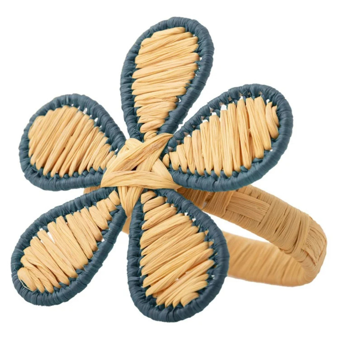 Karma Blue Floral Napkin Ring