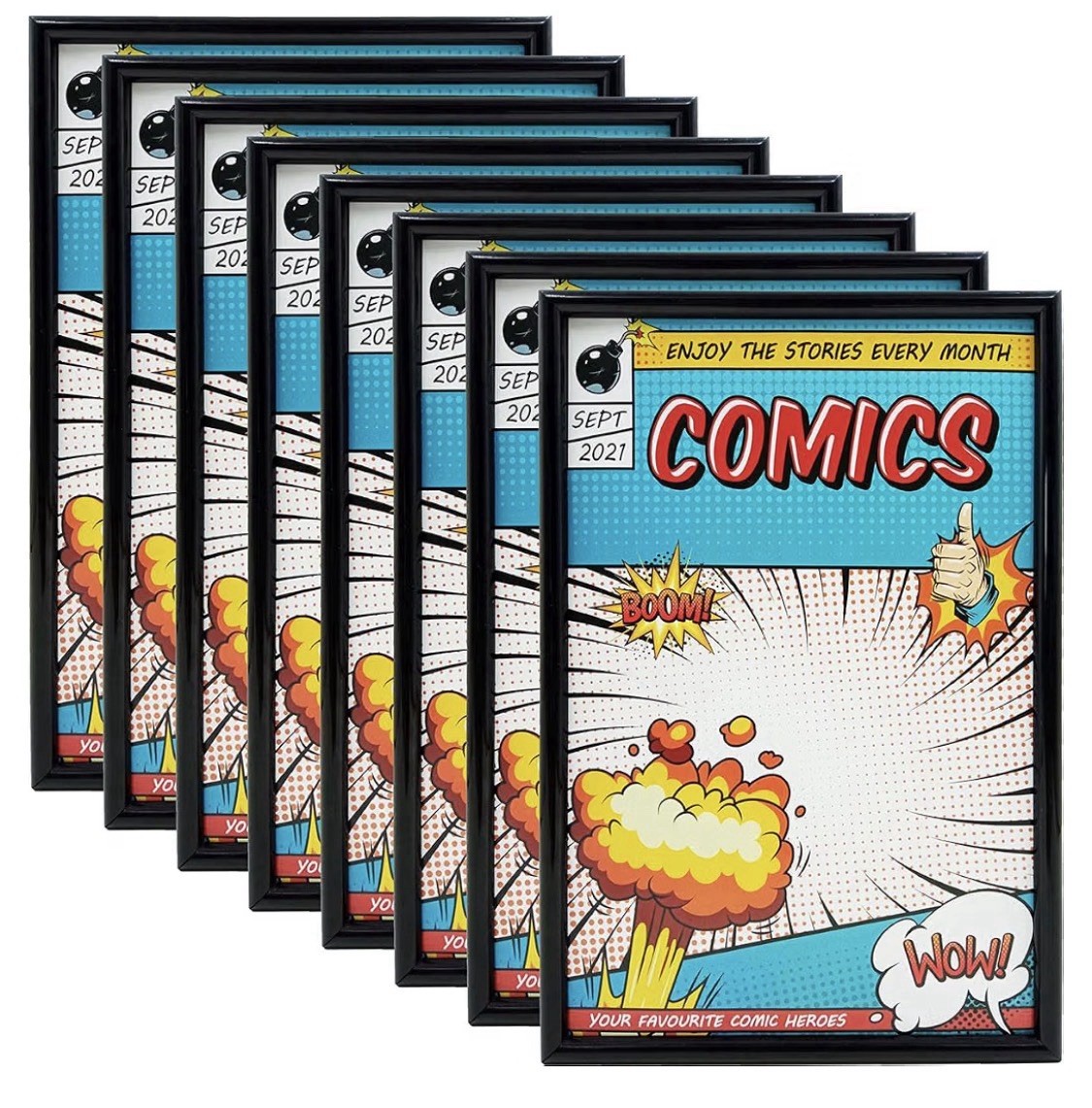 Comic Book Frame, 8 Pack, Ultraviolet UV Protection, Fits Current Comics up to 6