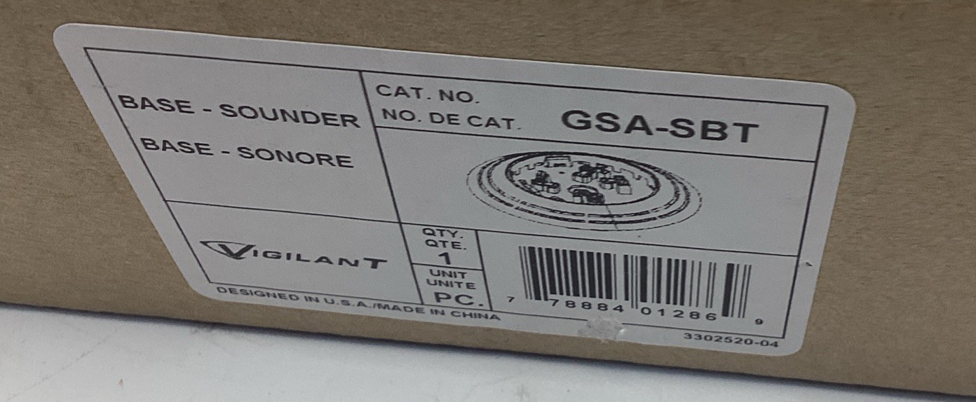 Vigilant GSA-SBT Sounder Base⚪️