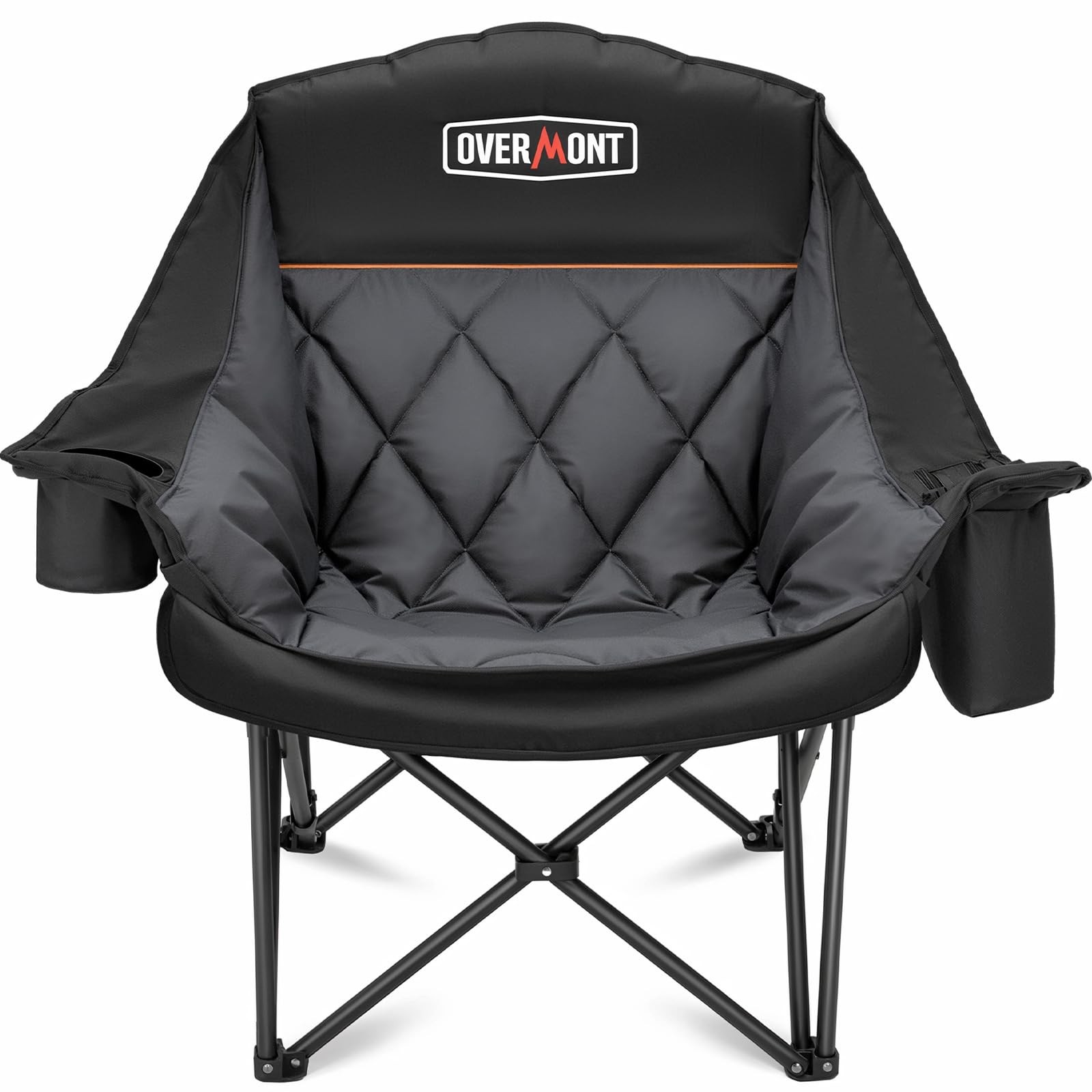 Oversized XL Camping Chair for Adults - 500lbs Support Heavy-Duty Padded Fold...