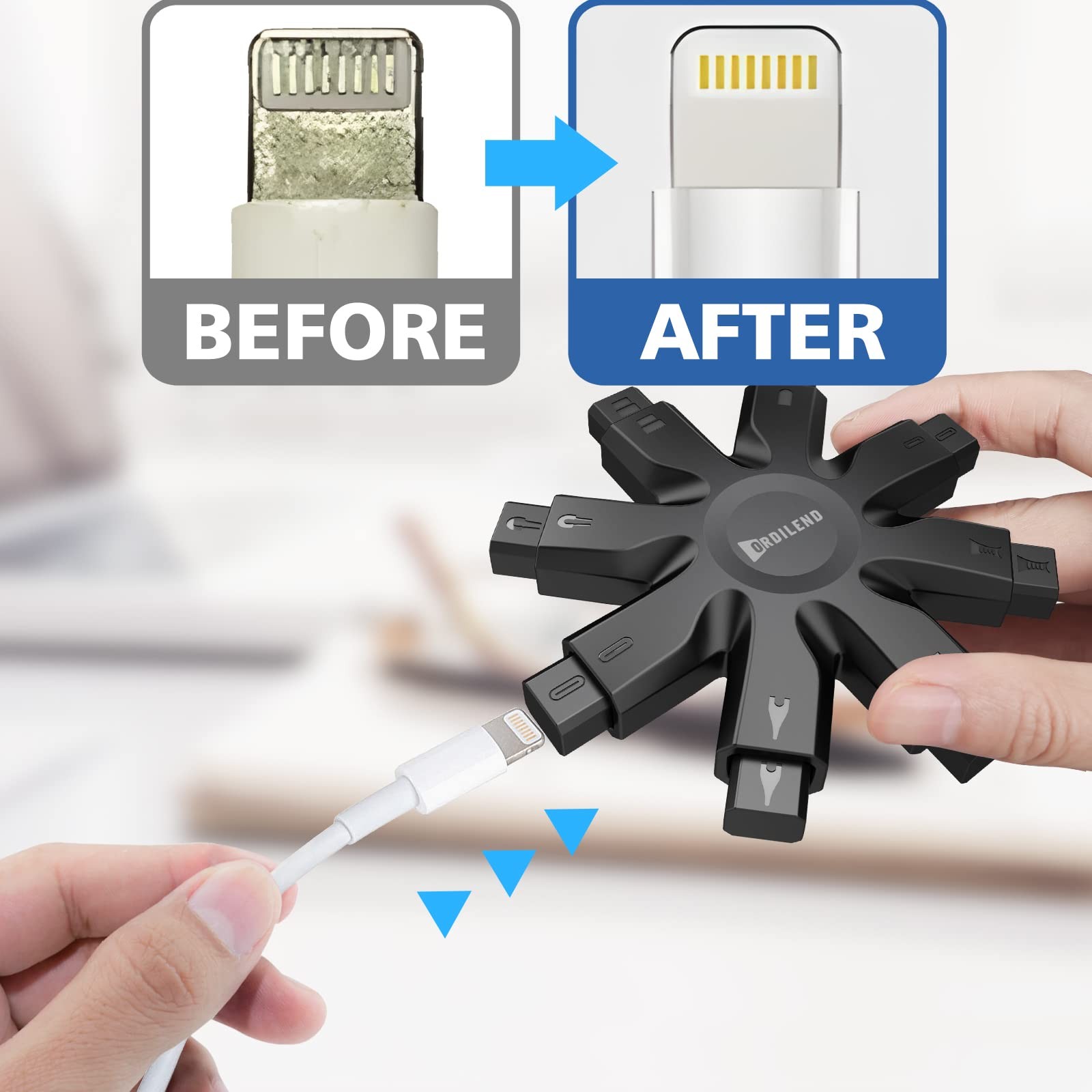 Cleaning Kit, Charging Port & Speaker Cleaner for iPhone Android iPad, Dust R...