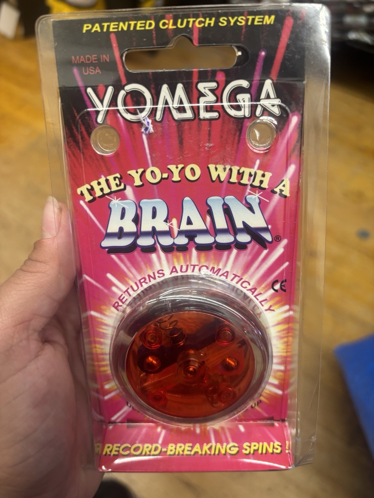 Collectible Brain Yo-Yo In Original Packaging Red With Clear Outer Ring
