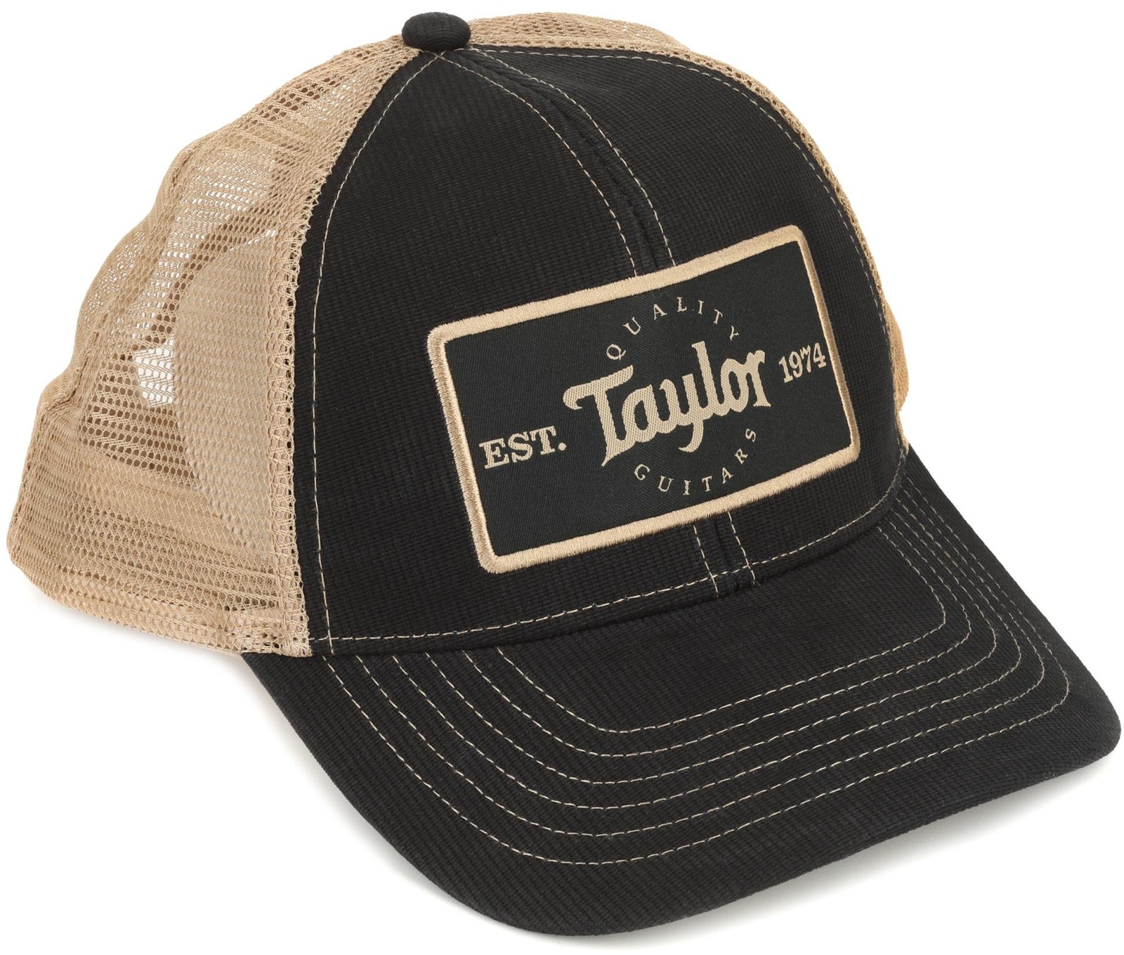 Taylor Trucker Cap - Black/Khaki with Patch