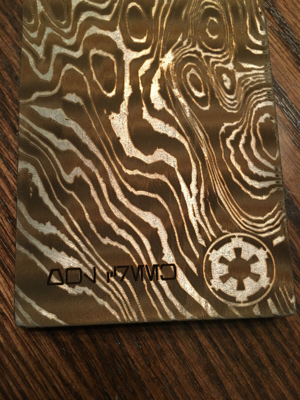 Mandalorian Beskar Steel Ingot, Solid 304 Stainless Steel! Aurebesh Custom Text