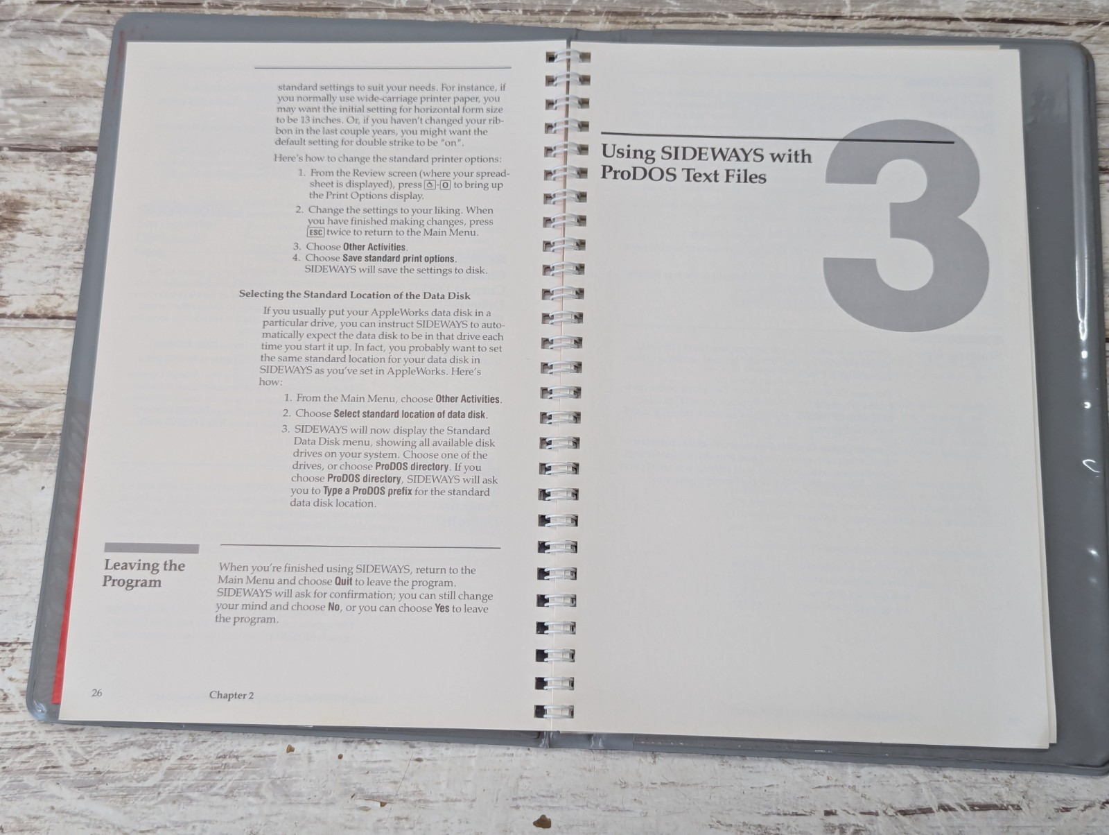 Sideways Version Apple II PC by Funk Software spreadsheets print - Floppy Disc