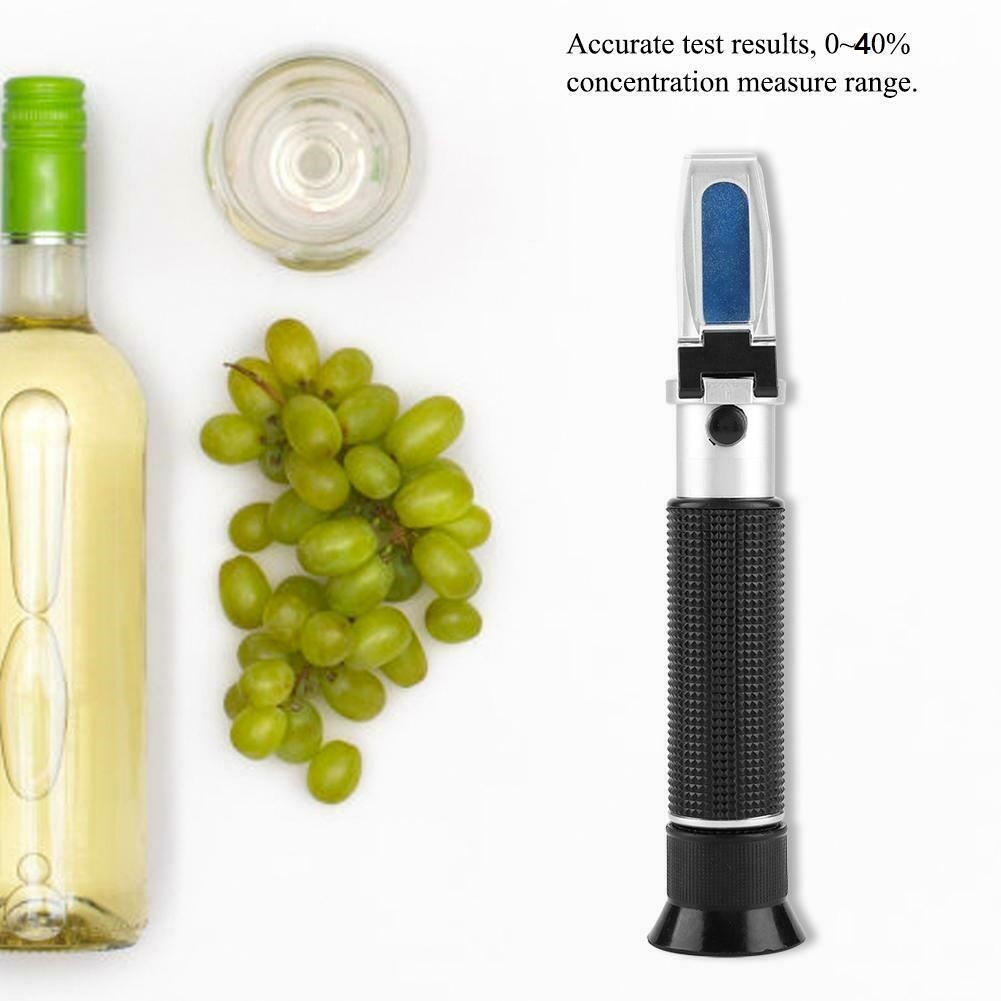 Wine Refractometer 0~25% Alcohol 0~40% Brix Grape Wine Sugar Meter Alcoholometer