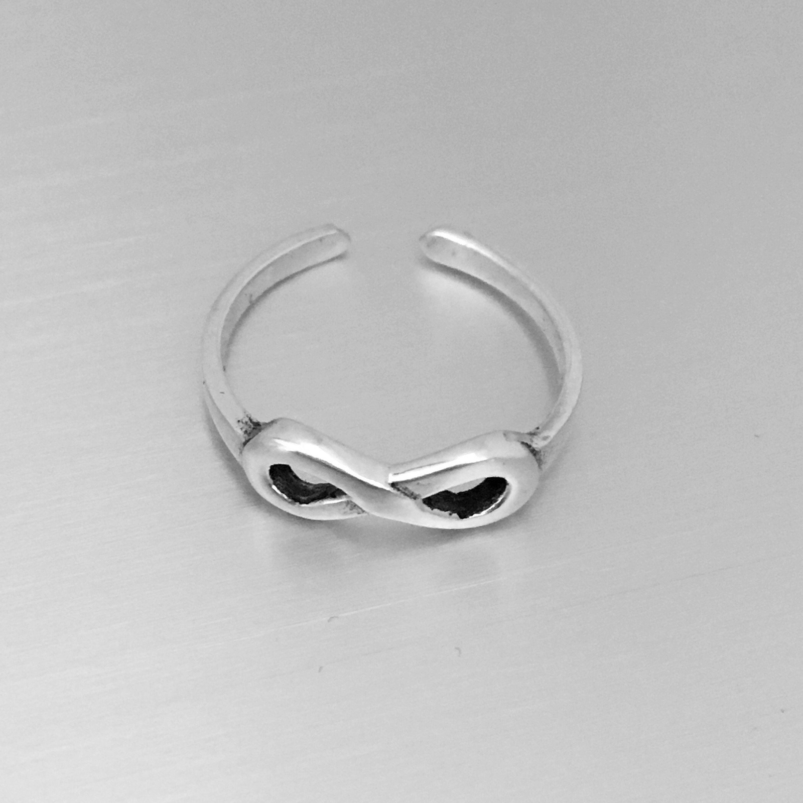 Sterling Silver Infinity Toe Ring, Silver Rings, Love Ring, Forever Ring