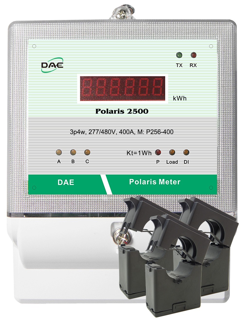 DAE P252-400 KIT, 400A,480V,UL,RS485,kWh Meter, 3P3W (3 Hot, 0 N), 3 Split CTs