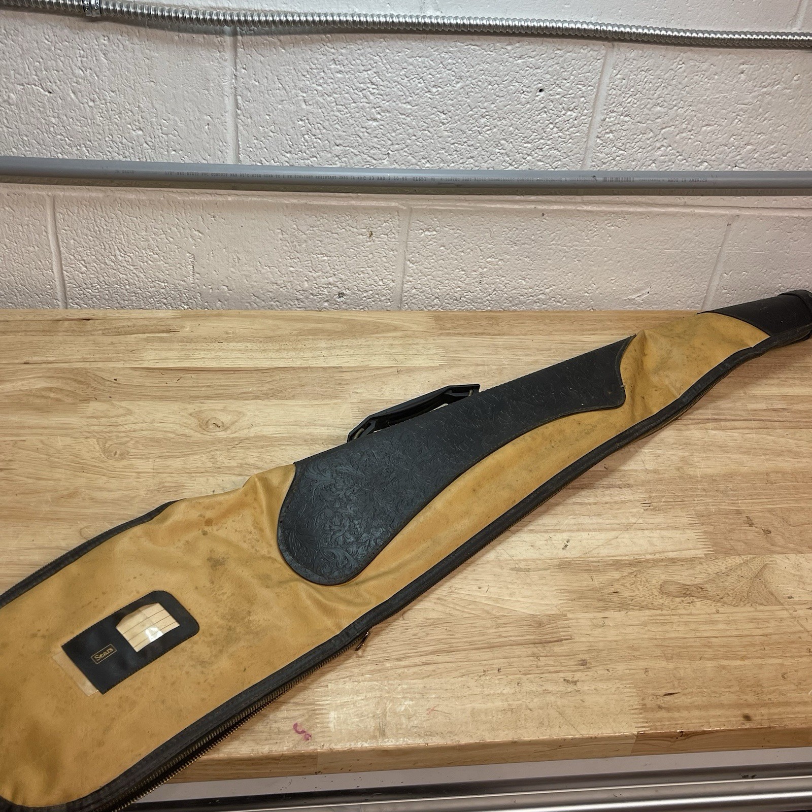 Vintage Sears Rifle Or Shotgun Soft & Embossed Leather Carry Case USA