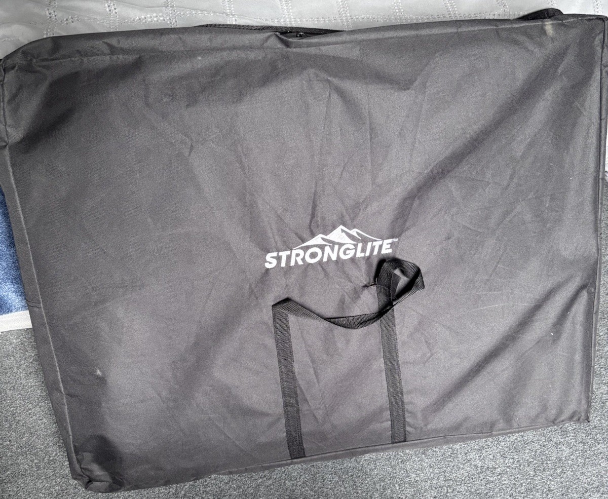 Stronglite Portable Foldable Wood Massage Table w/ Carrying Case, Beige
