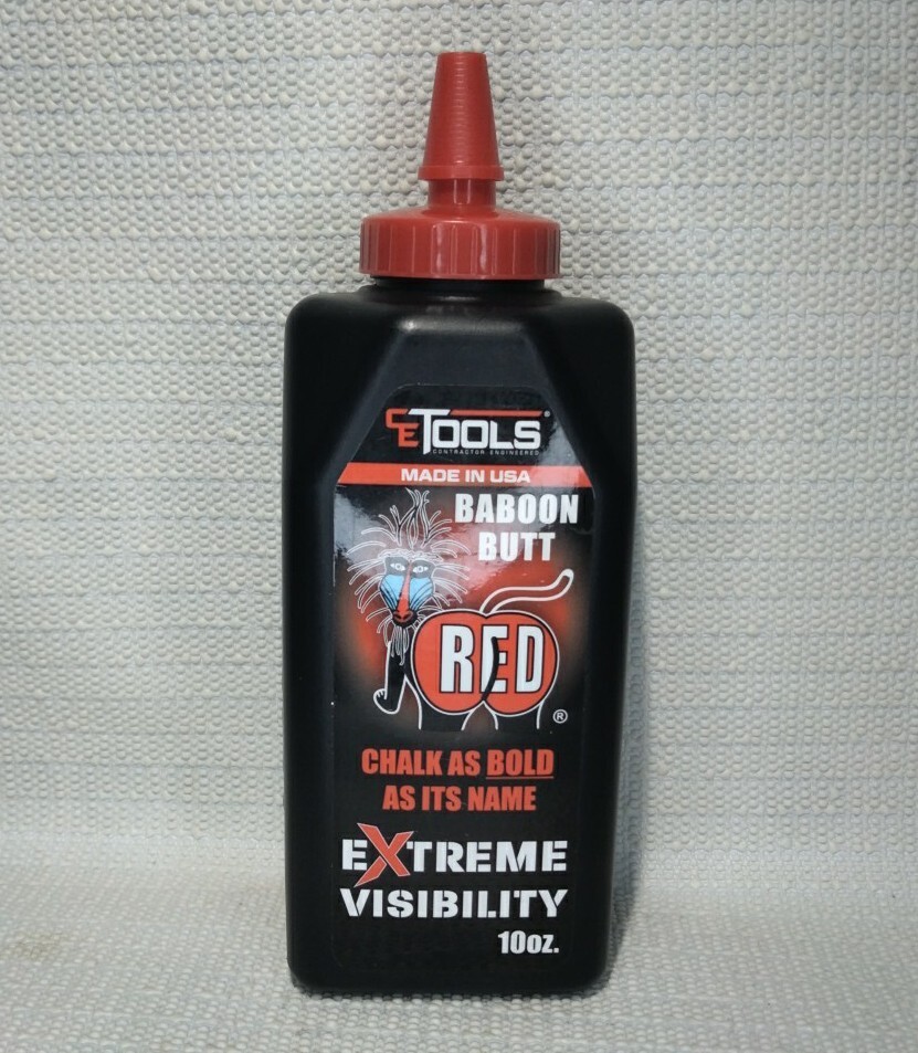 CE Tools Baboon Butt Red Extreme Visibility Marking Chalk - Red 10 oz