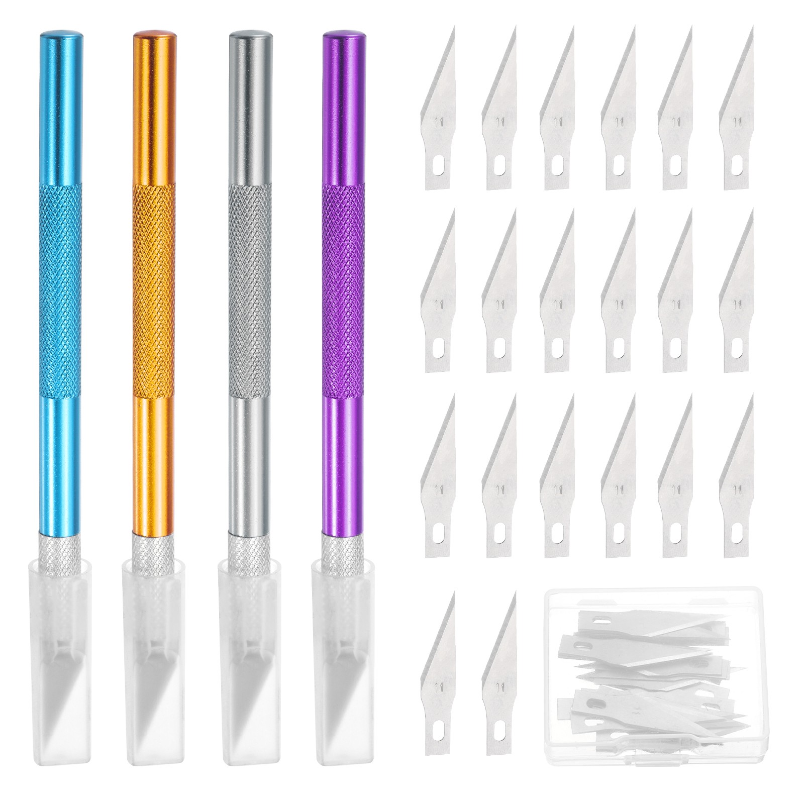 44 Pcs Exacto Knife Set (Purple, Gold, Blue, Silvery)