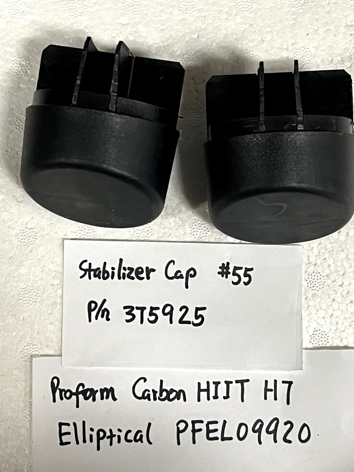 Two Stabilizer Caps 375925 for PROFORM CARBON HIIT H7 PFEL09920 ELLIPTICAL #55