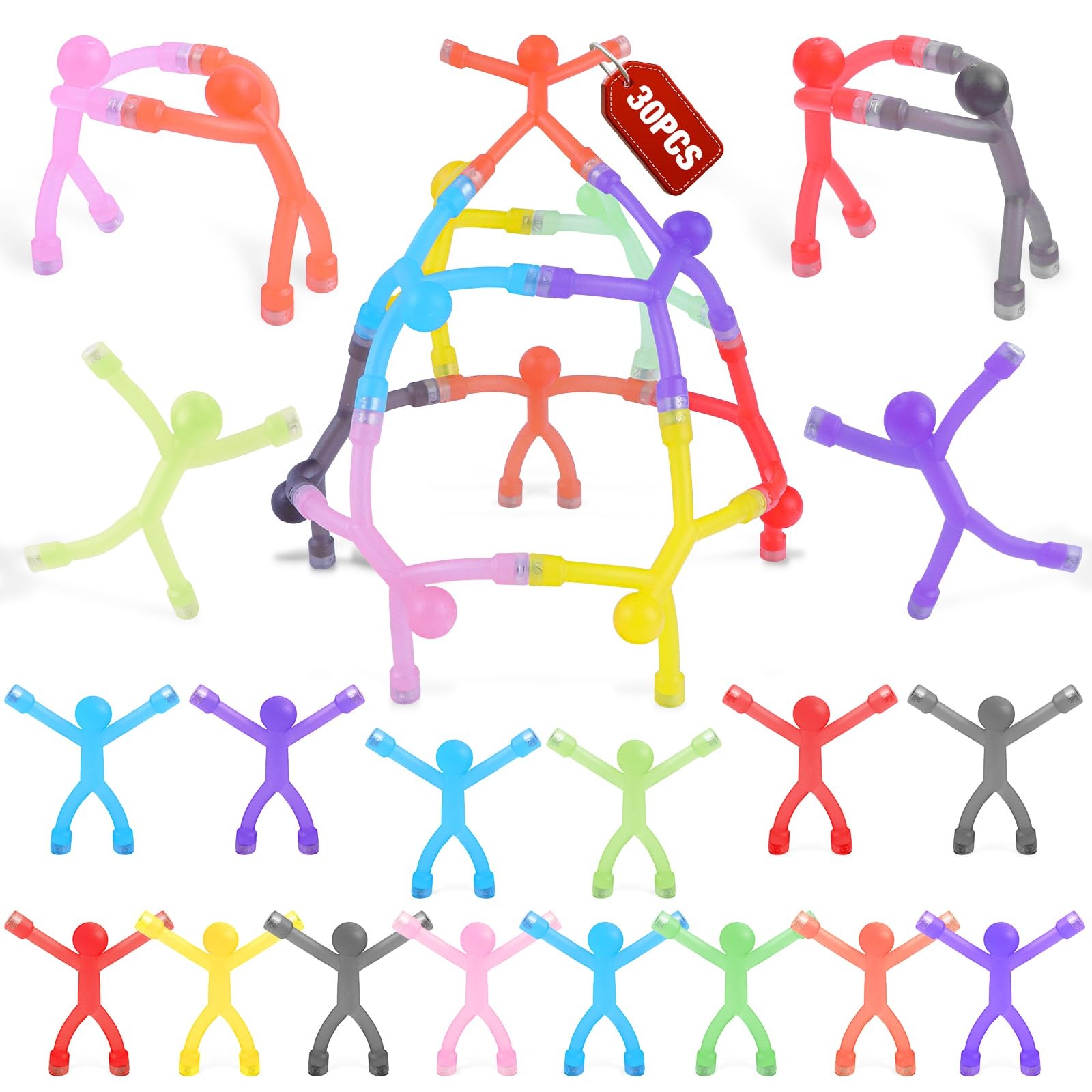 30Pcs Magnet Men Magnetic People Humanoid Fidget Toys, Magnets Toys for Kids,...