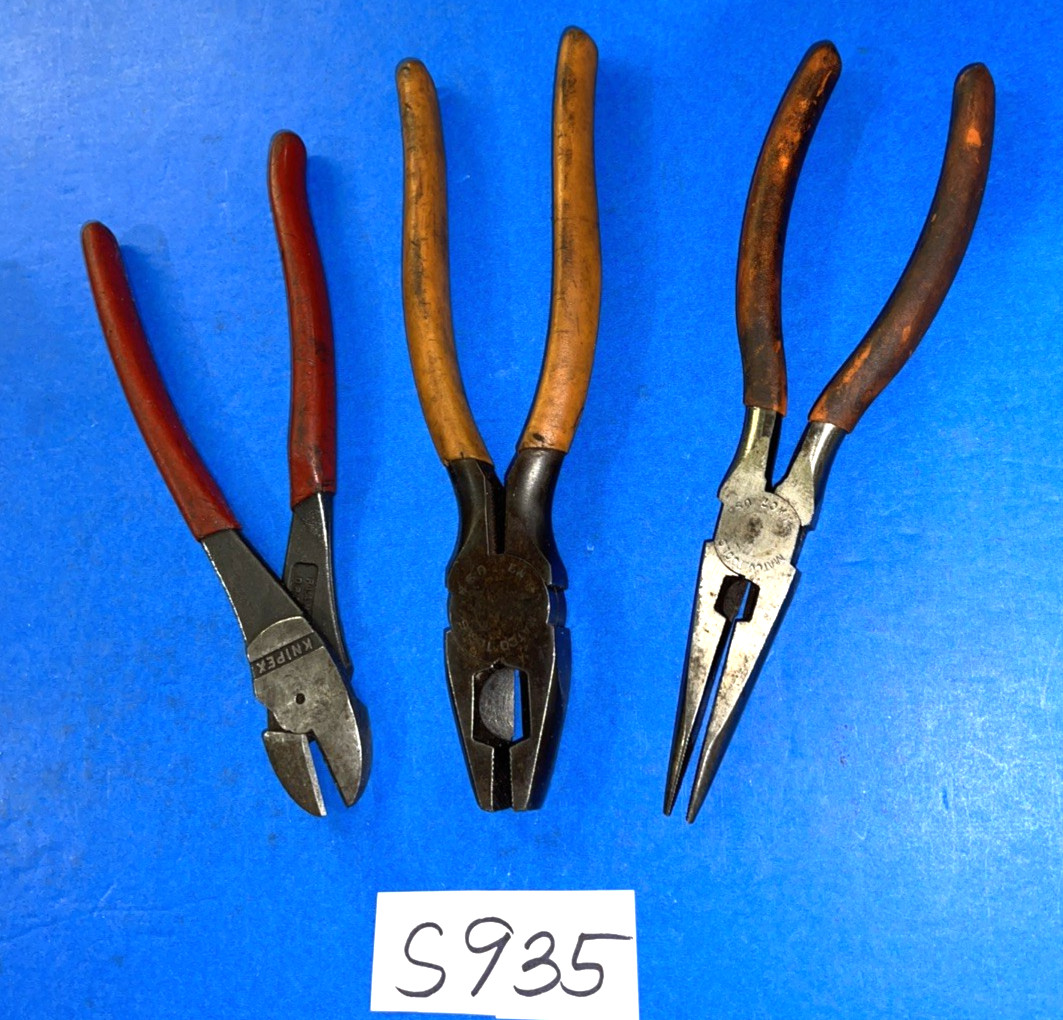 MATCO TOOLS 3 PIECE NEEDLE NOSE WITH CUTTER, LINEMANS, KNIPEX DIAGONAL CUTTER