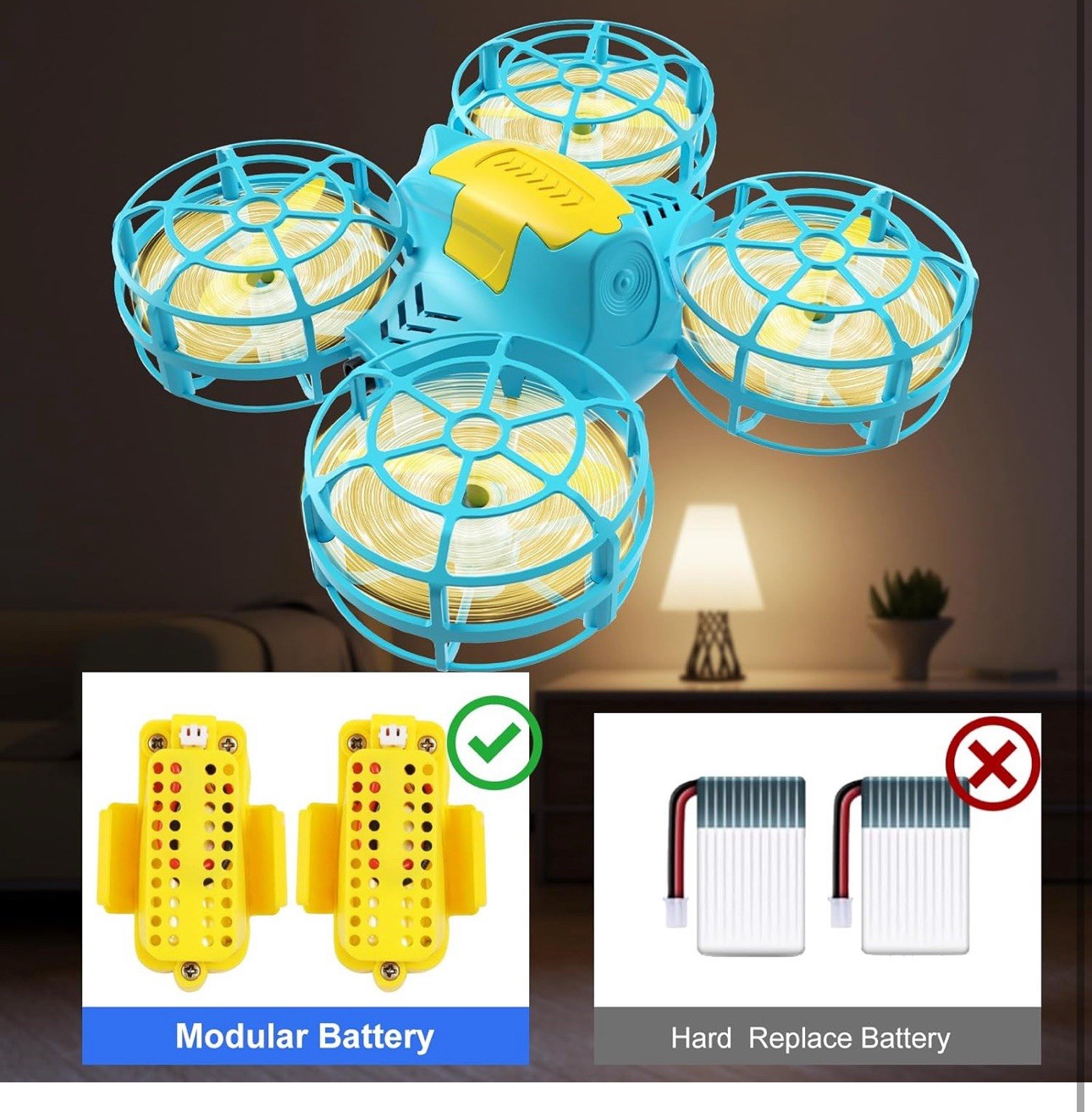 Gesture-Control Drone – Quadcopter Toy with 3 Batteries