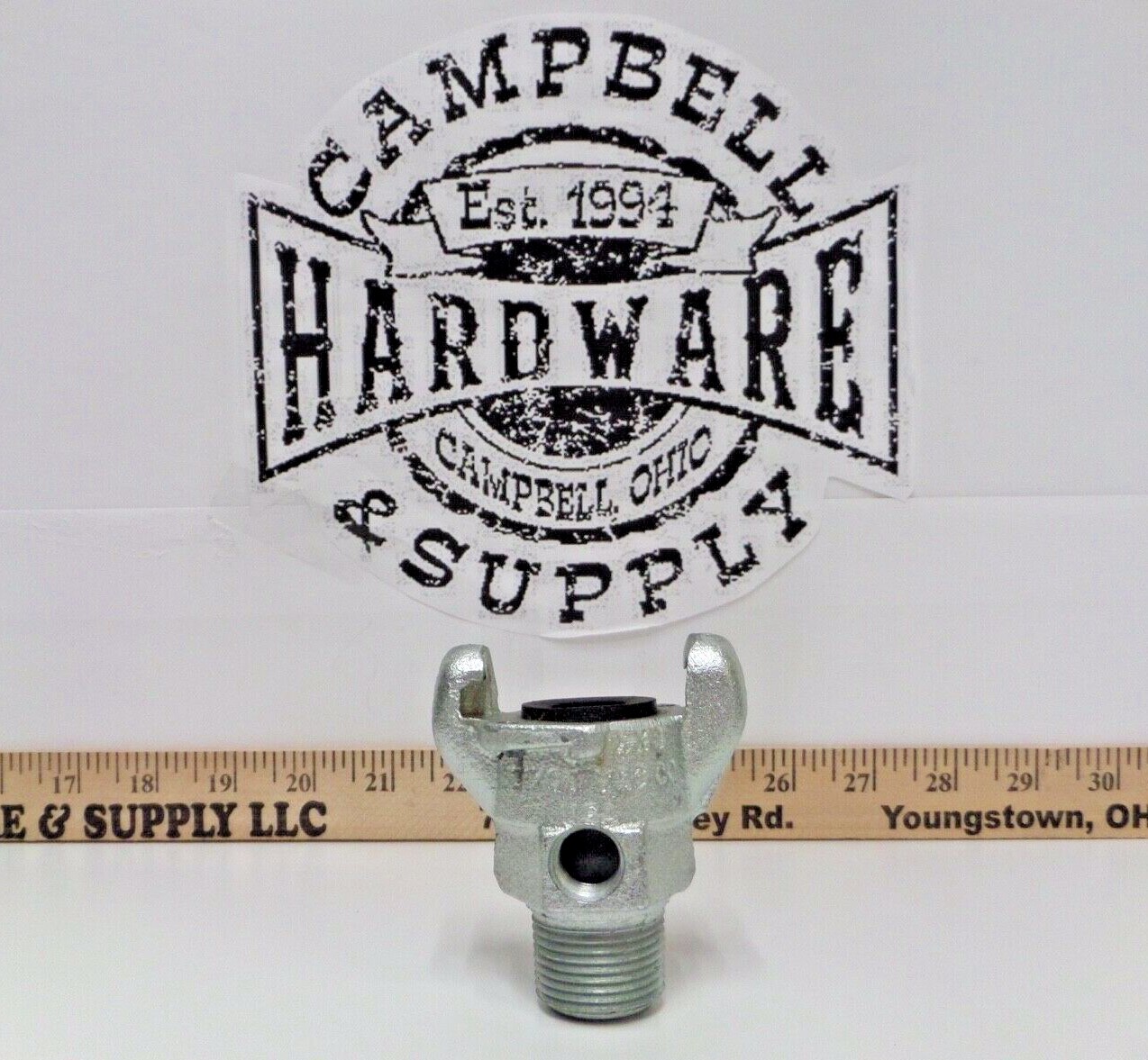 Chicago Line X 3/4" MIP Iron Air King Male End with Gauge Port 1/4 FIP  (AM7T)