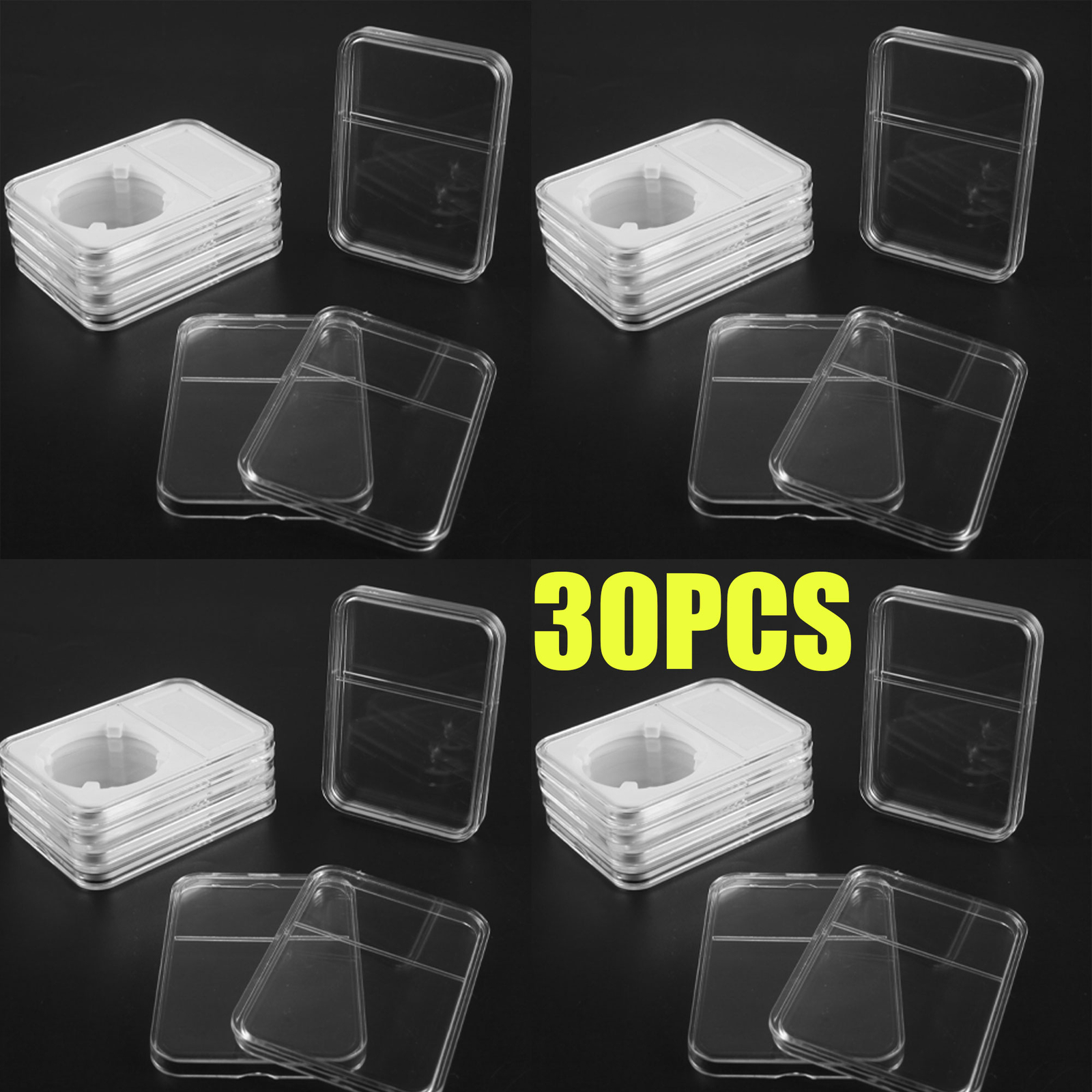 30PCS Coin Slab Holders For Grade NGC PCGS Display Storage Box Collection Case