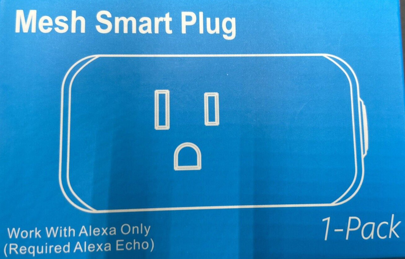 Mesh Smart Plug  Works With Alexa Only (Alexa Echo) W-US002 White New Box