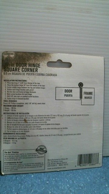 ACE 3-1/2" Door Hinge Square Corner (5368246) FS