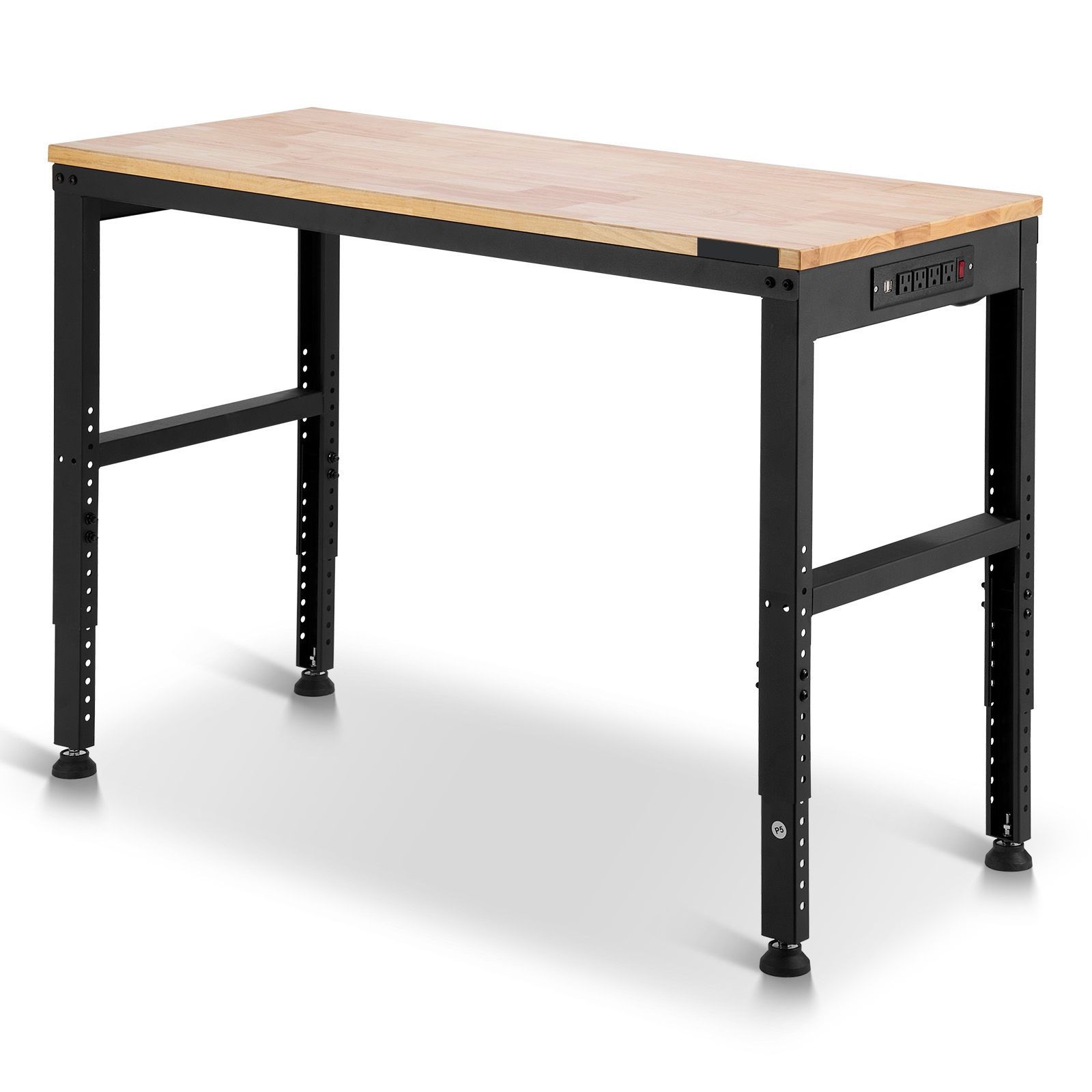 48x20in Adjustable Workbench 2000lb Cap with Power Outlets