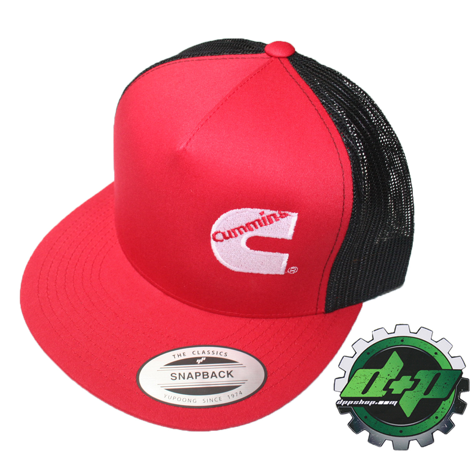 Cummins trucker mesh summer cummings hat ball cap flat bill snap back gear