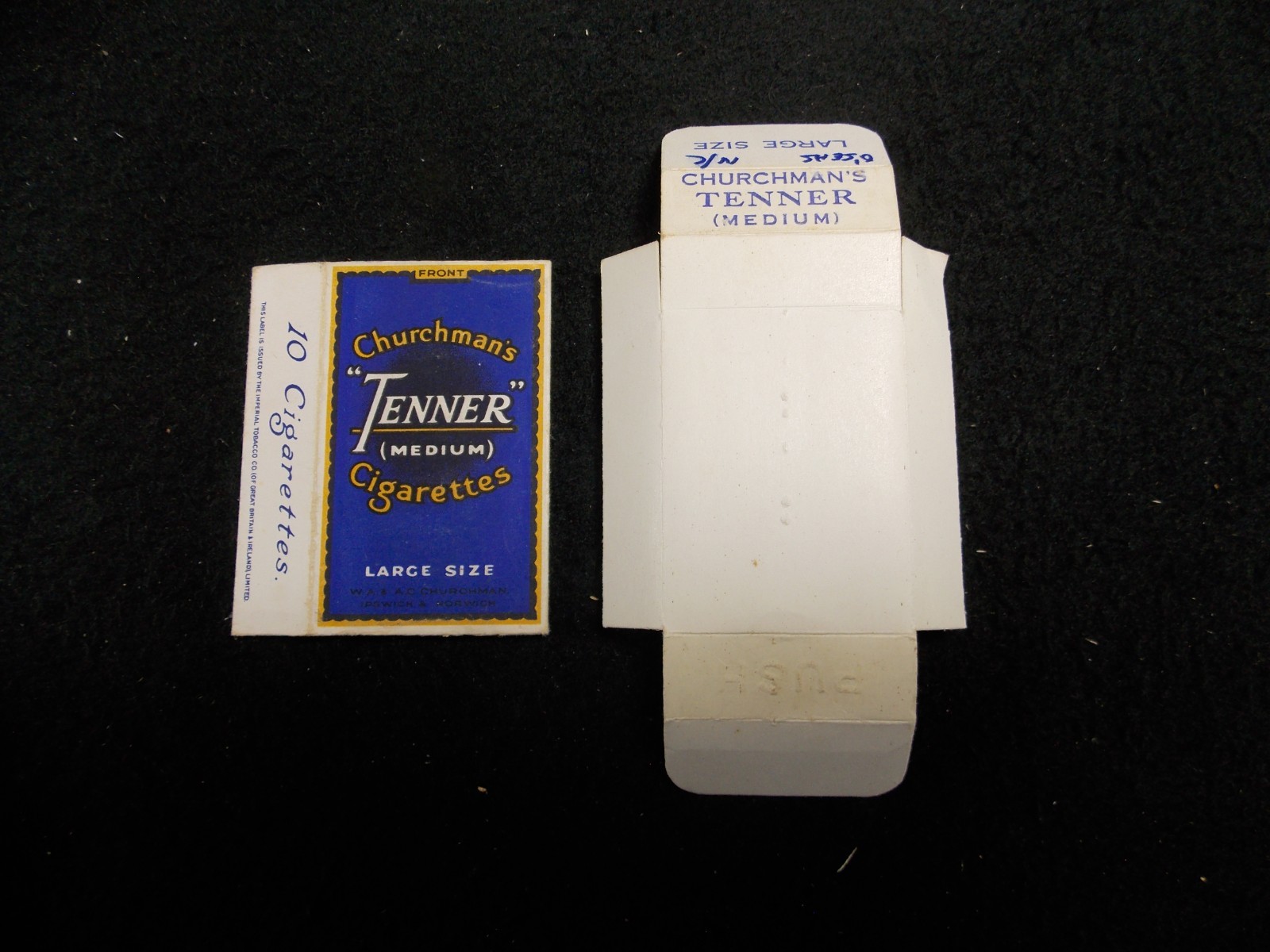 Vintage Churchman Tenner Empty Cigarette Packet Box