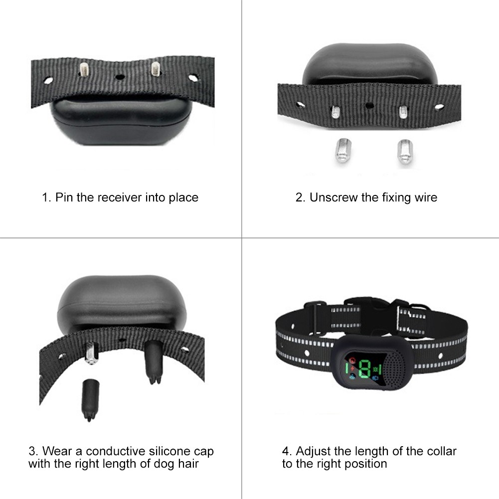 For 3 Dogs Training Collars with Remote Rechargeable Waterproof Shock E-Collars